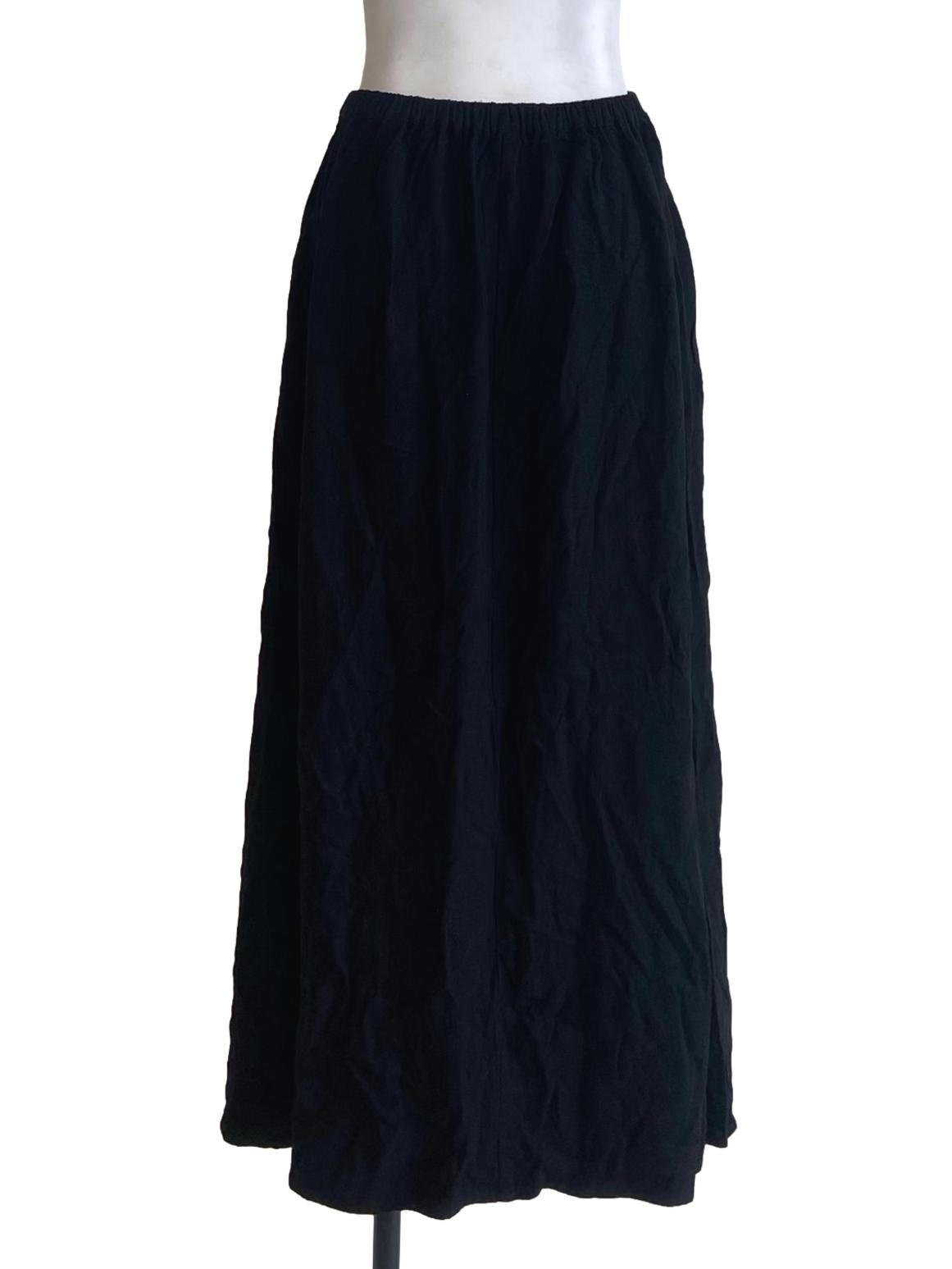 Black Slit Skirt