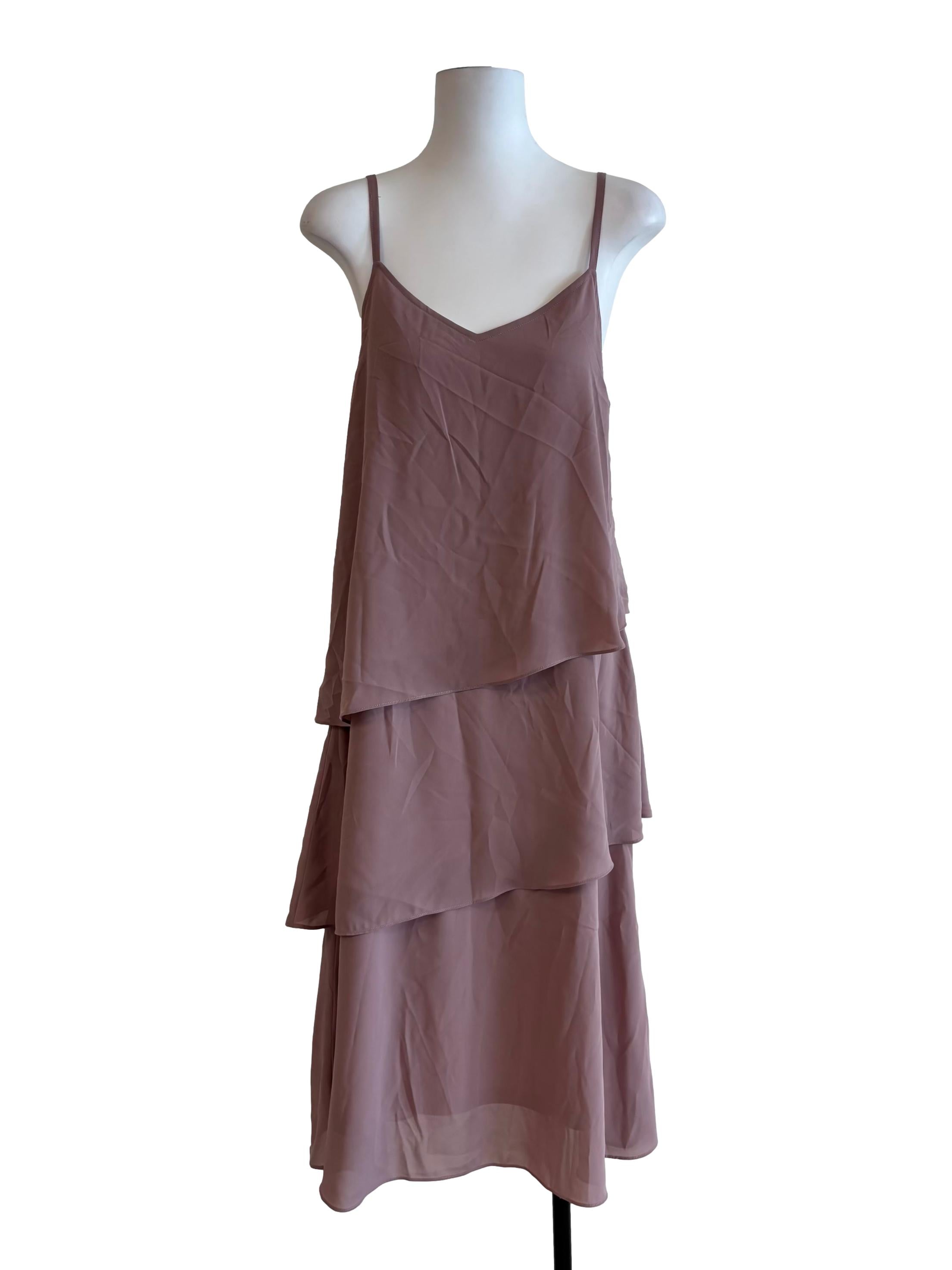 Puce Pink Layered Cami Dress