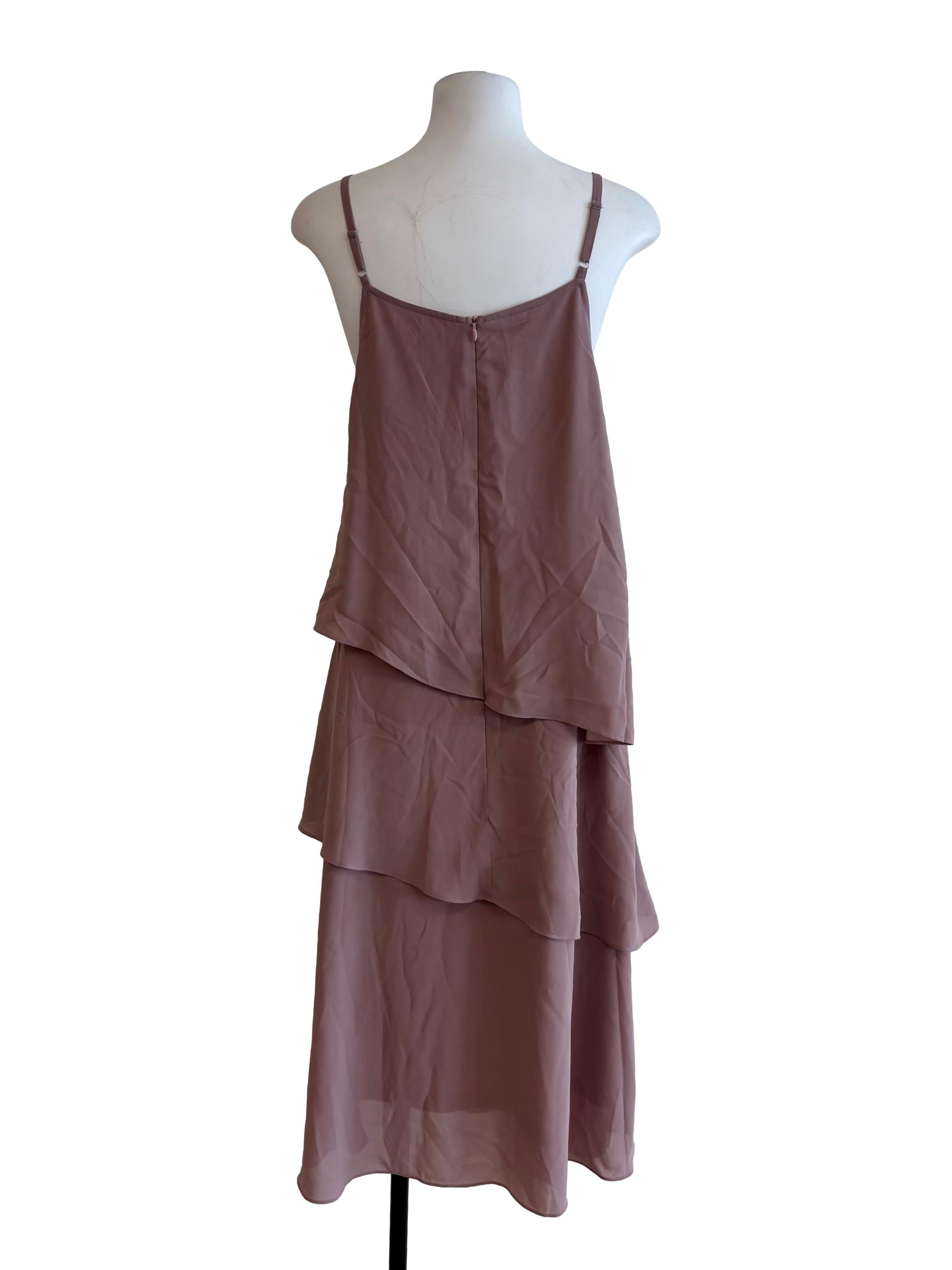 Puce Pink Layered Cami Dress