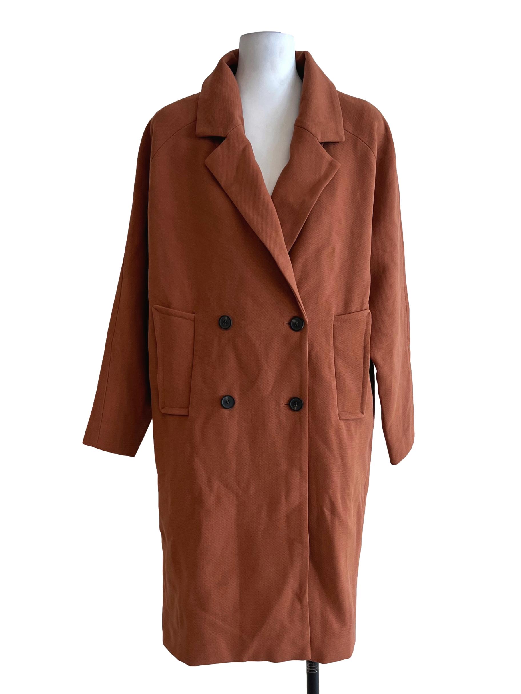 Tawny Brown Vintage Long Jacket