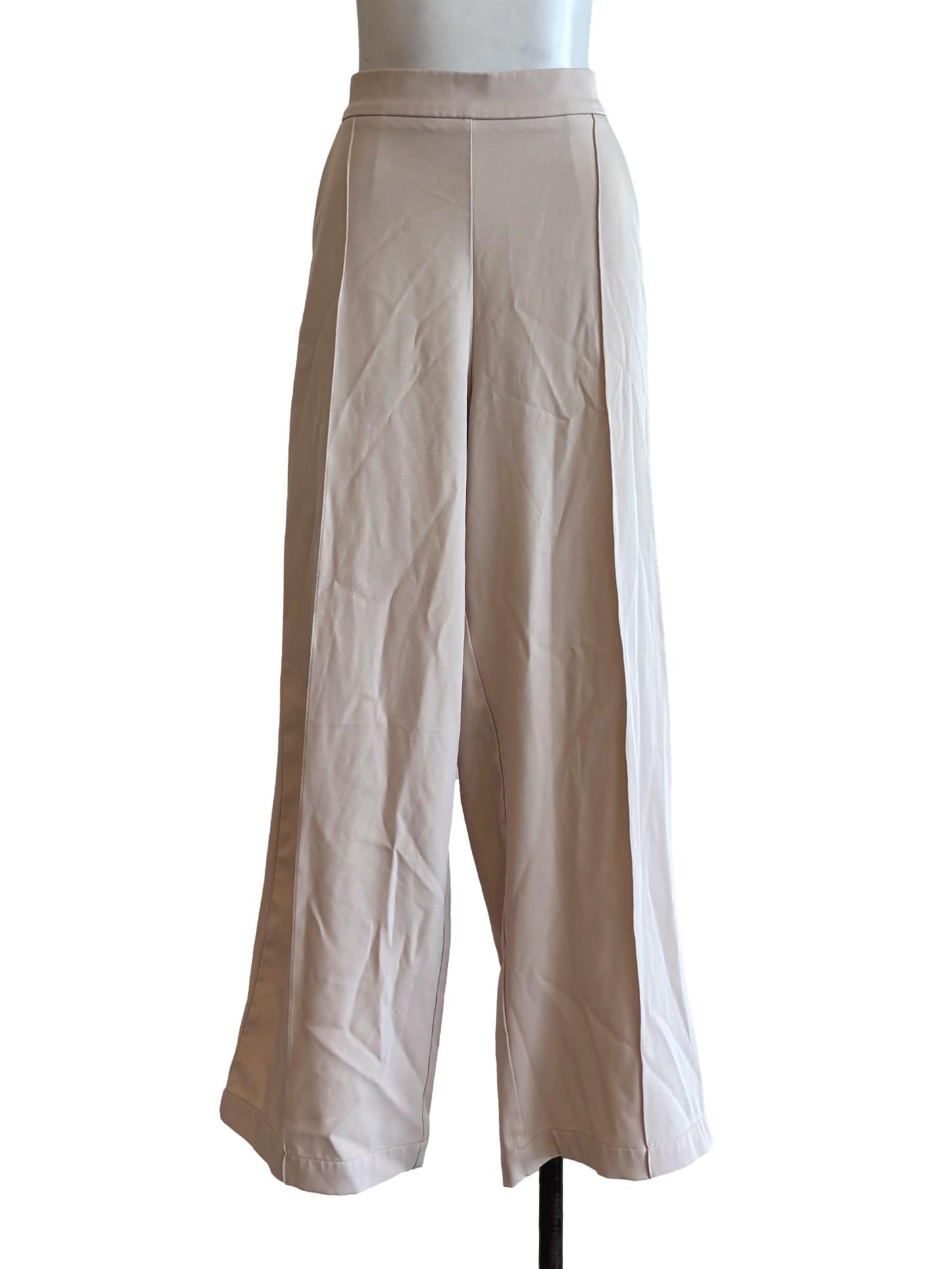 Cream Relaxed Straight Pants