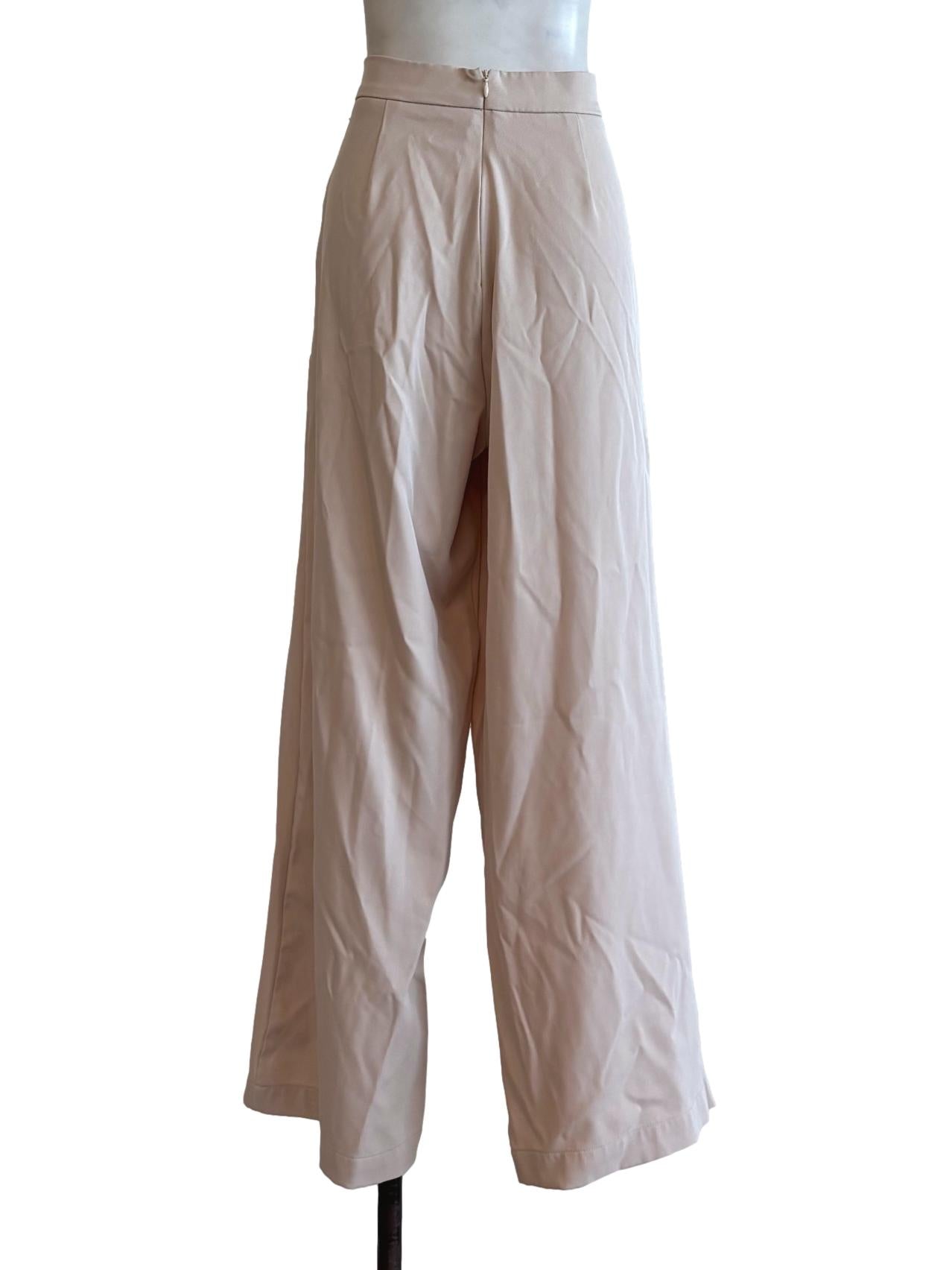 Cream Relaxed Straight Pants
