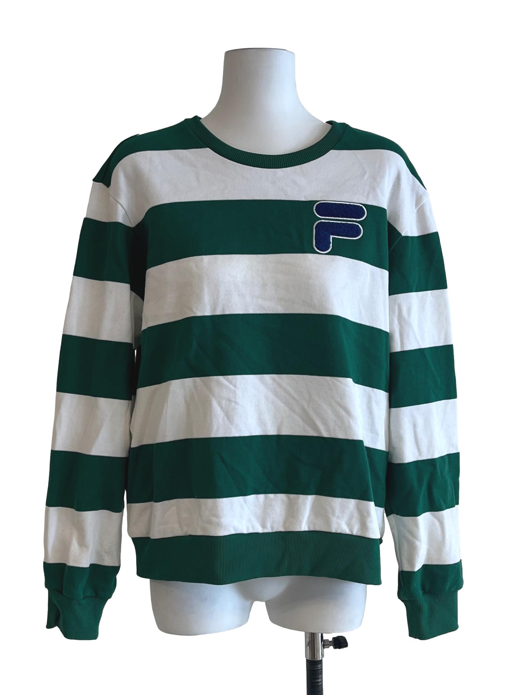 Emerald Green Stripe Sweatshirt