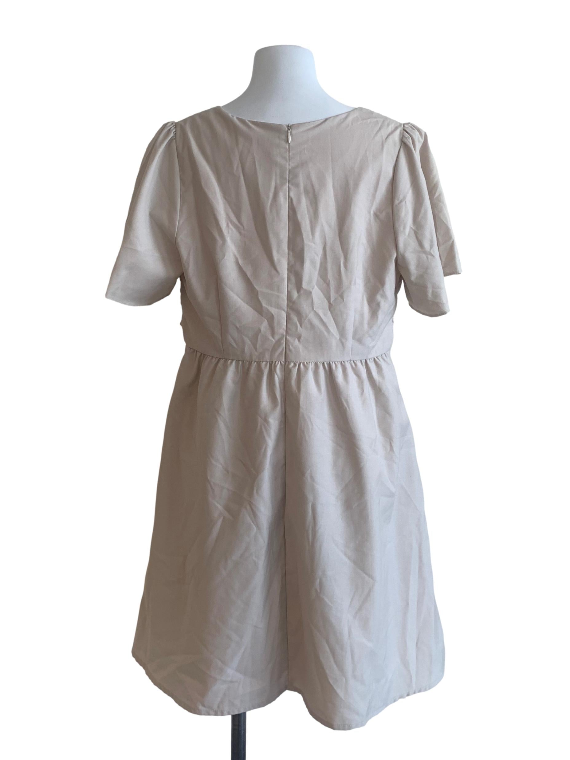 Eggnog Beige Empire Dress