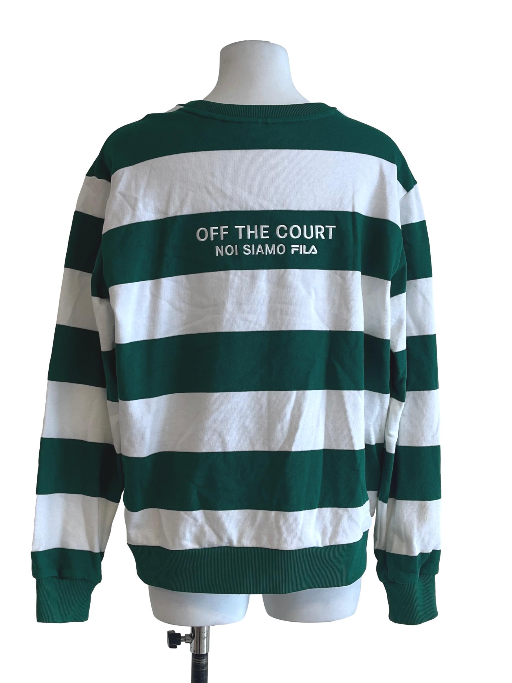 Emerald Green Stripe Sweatshirt