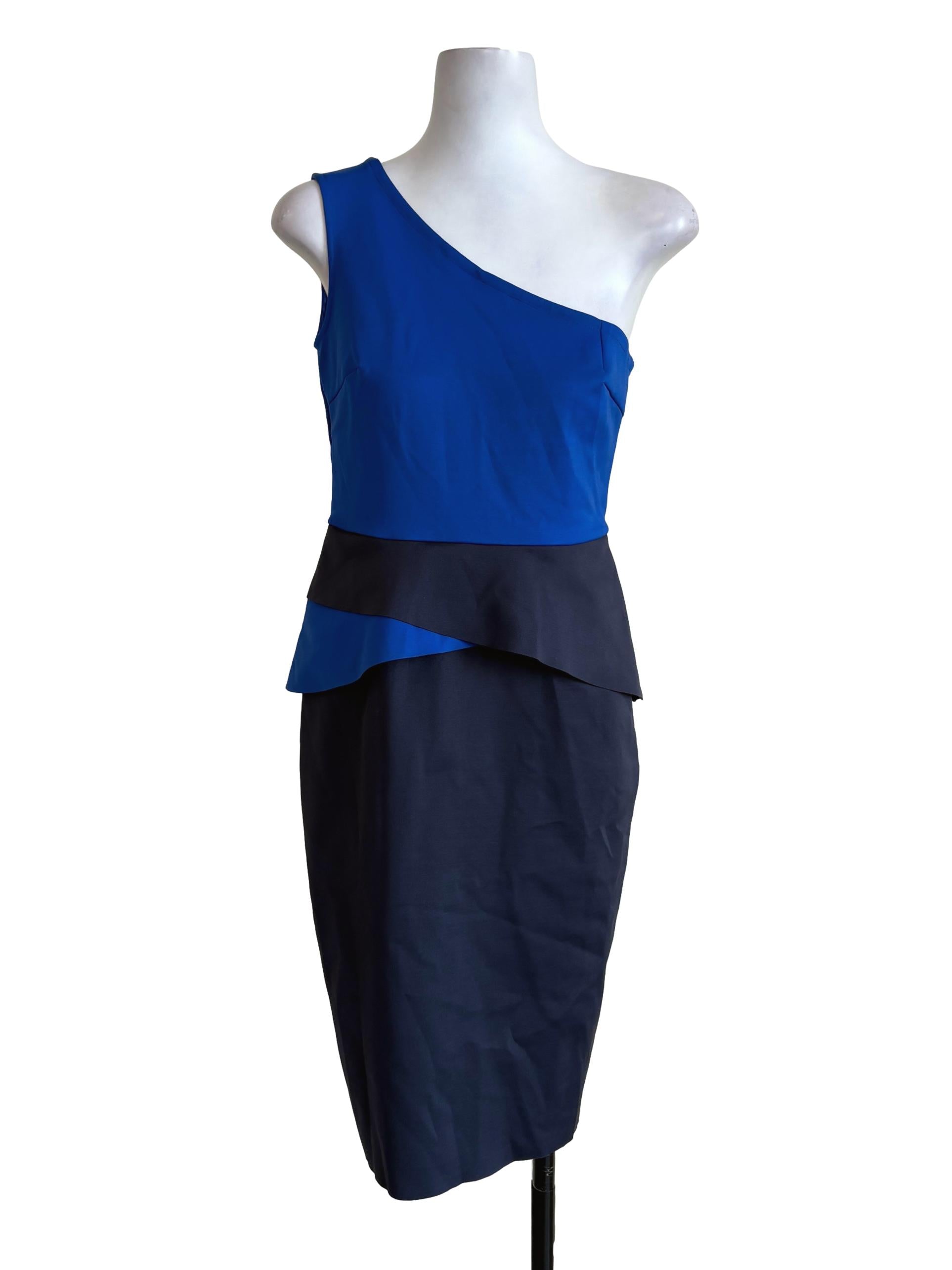 Azure Aegean Blue Peplum Dress