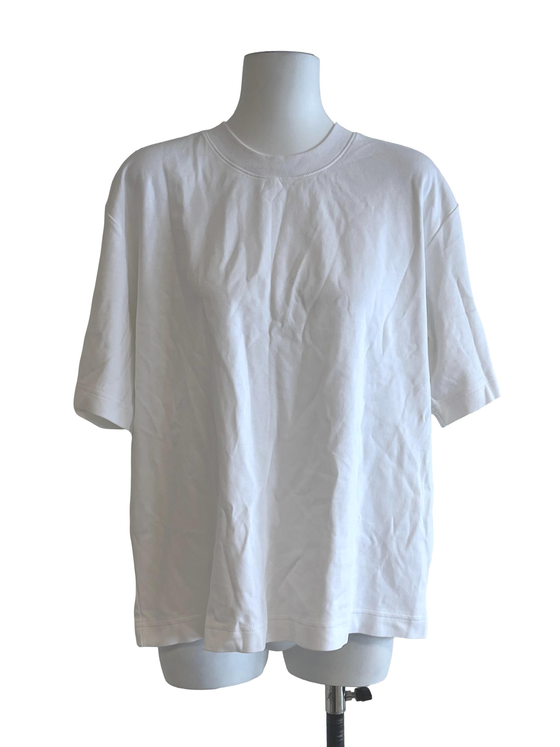 Chiffon White Crew Neck Shirt