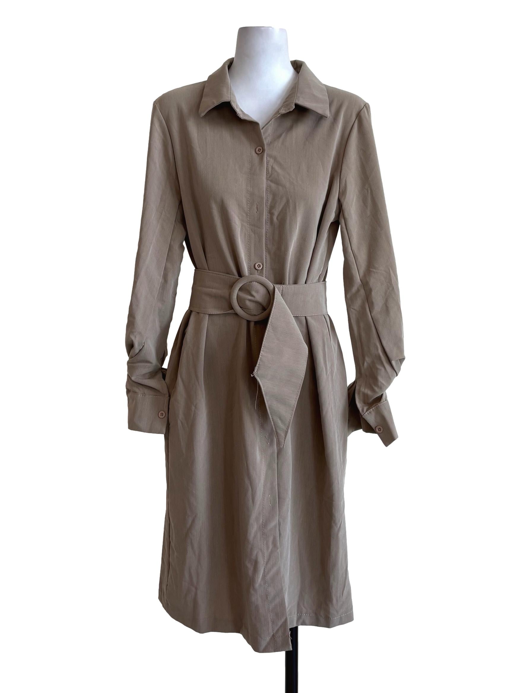 Hazel Wood Belted Shirt Dress