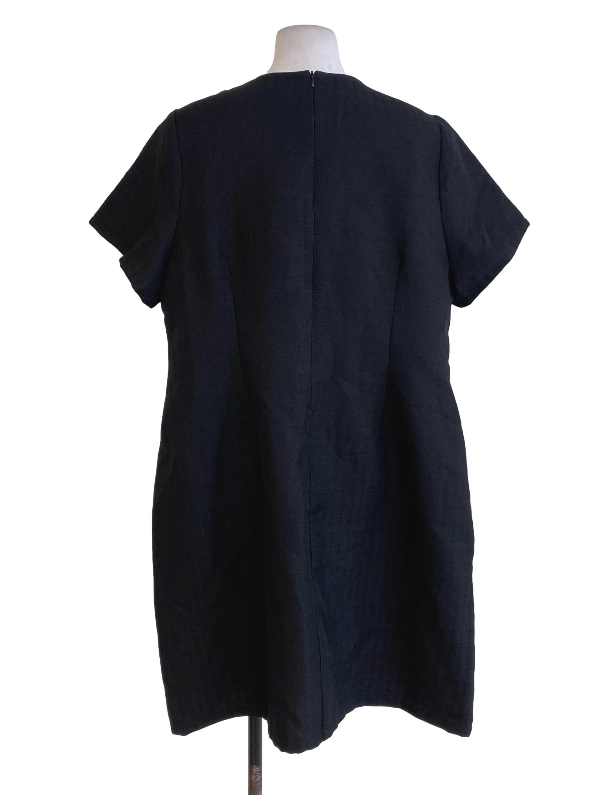 All Would Envy Black Tweed Short Sleeve Dress | REFASH