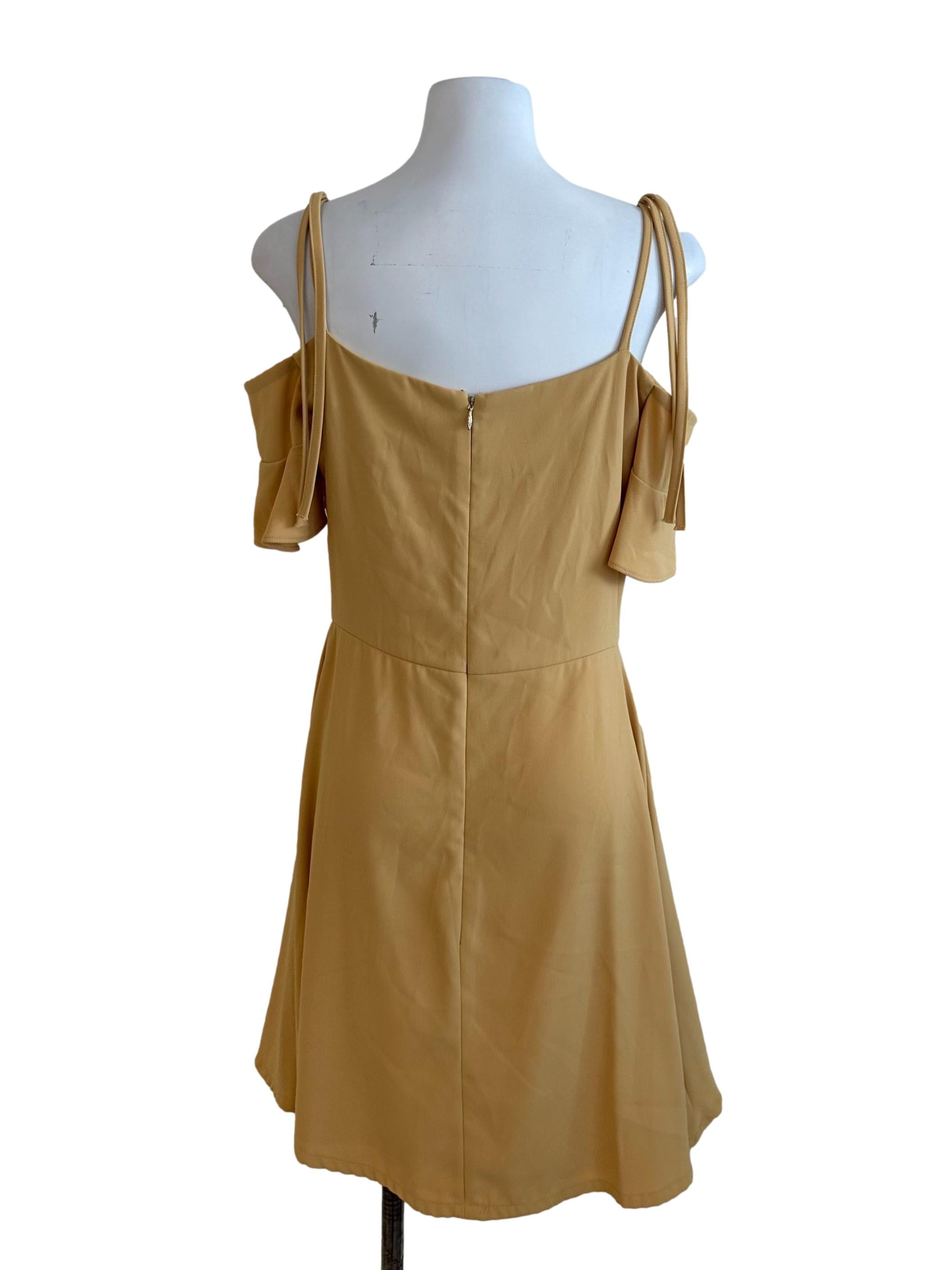 Butter Yellow Off Shoulder Dress