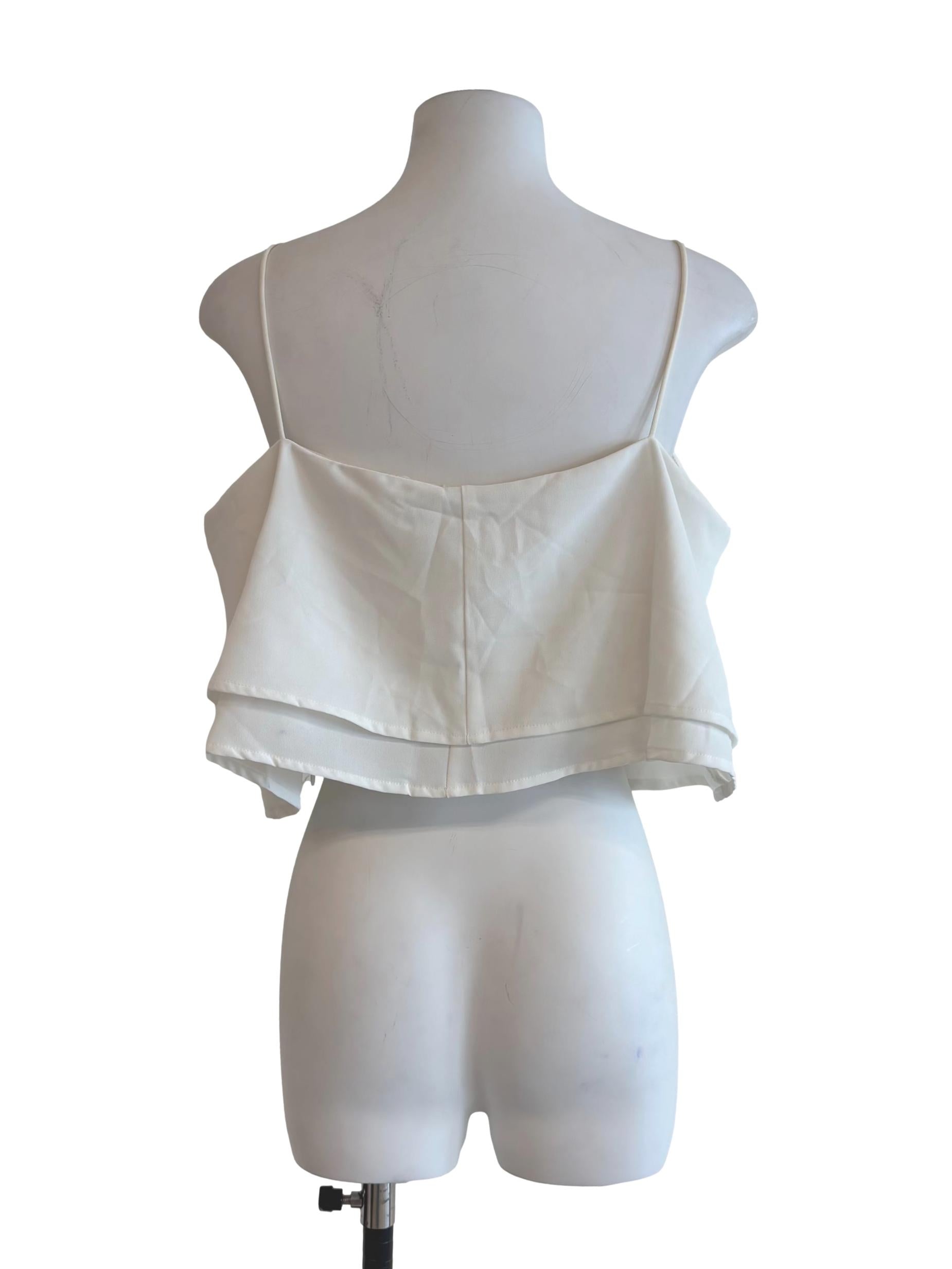 Pearl White Layered Camisole Top