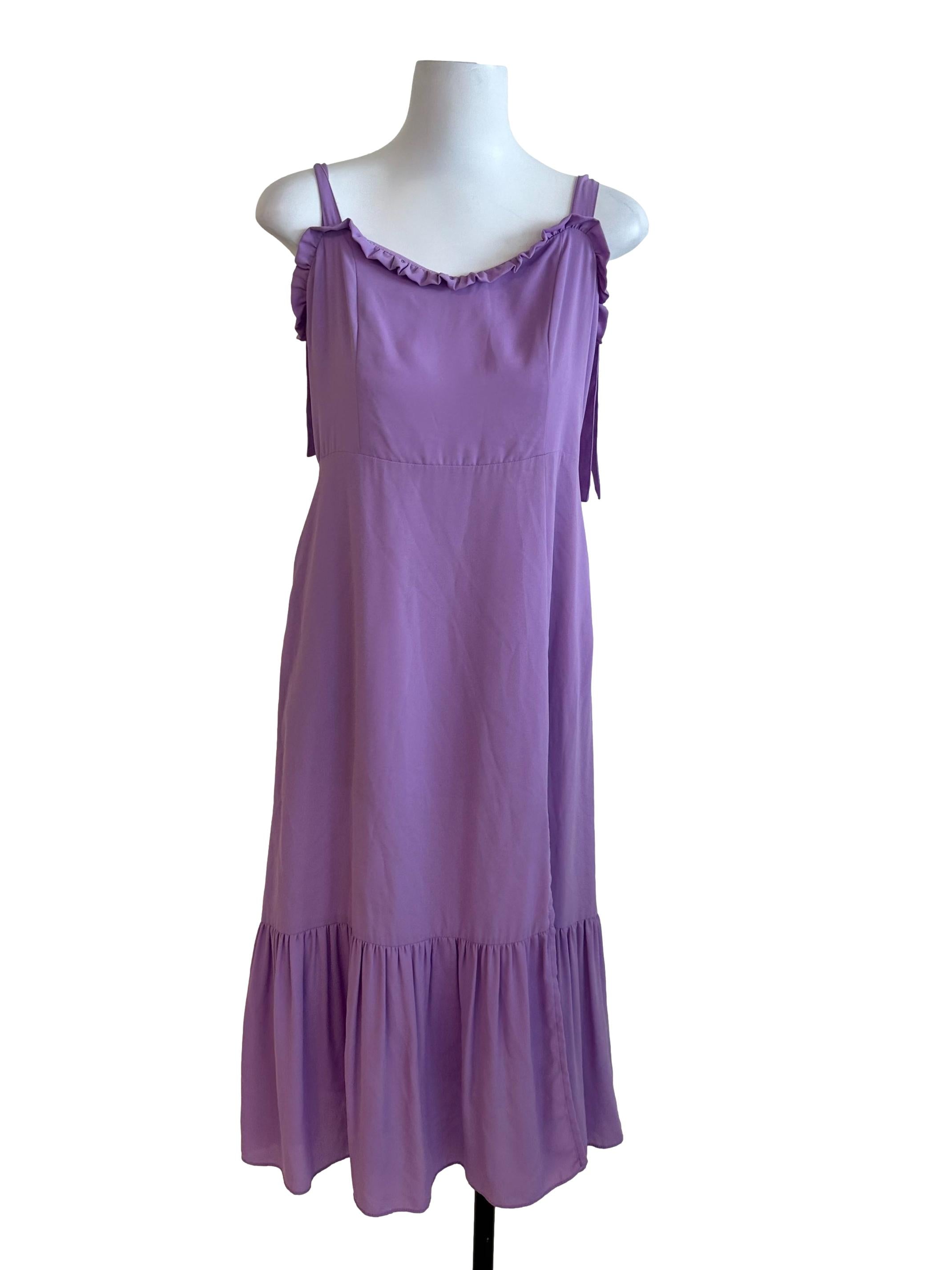 Lilac Purple Ruffle Dress