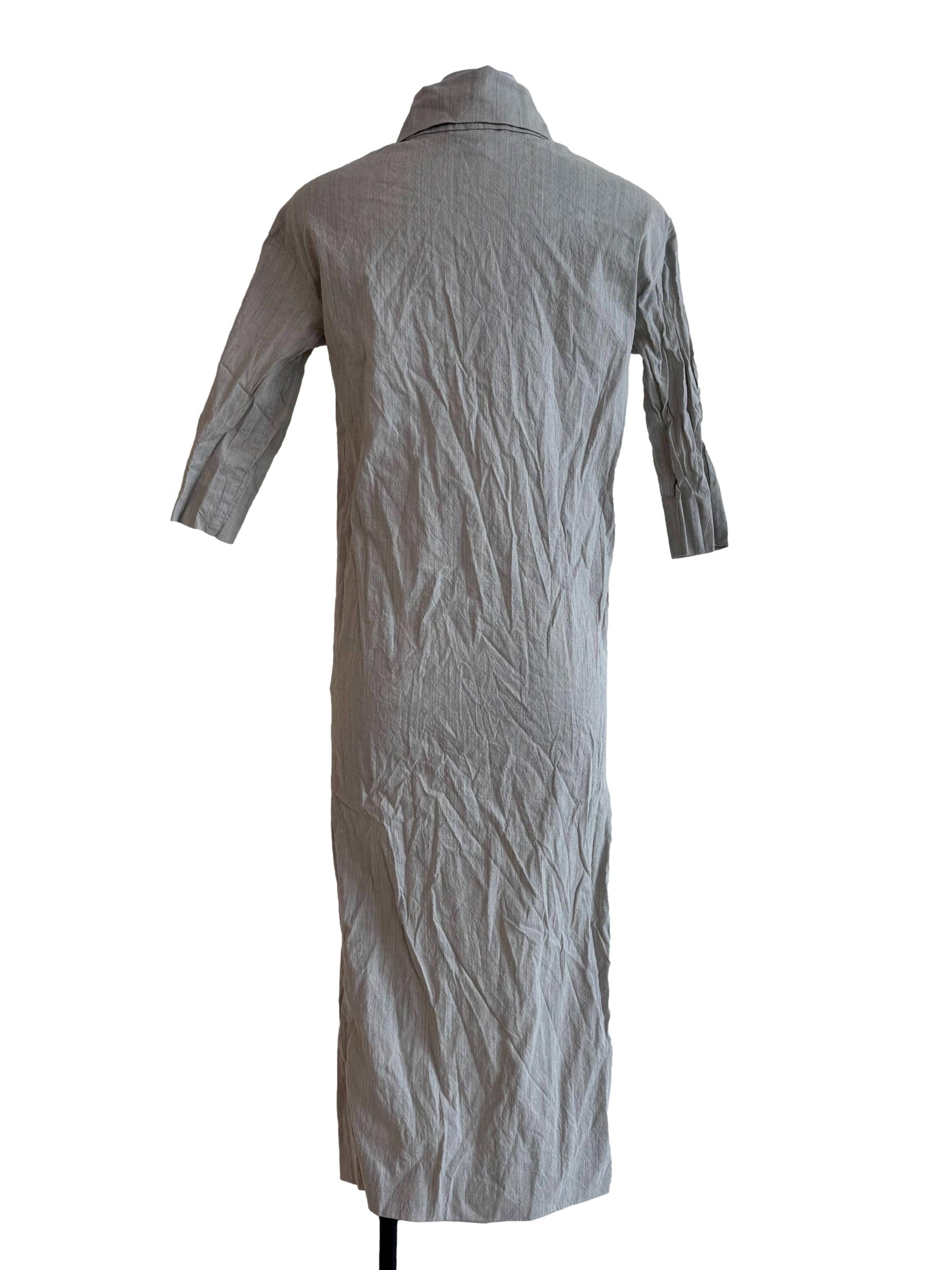 Cement Grey Turtle Neck Long Sleeve Dress