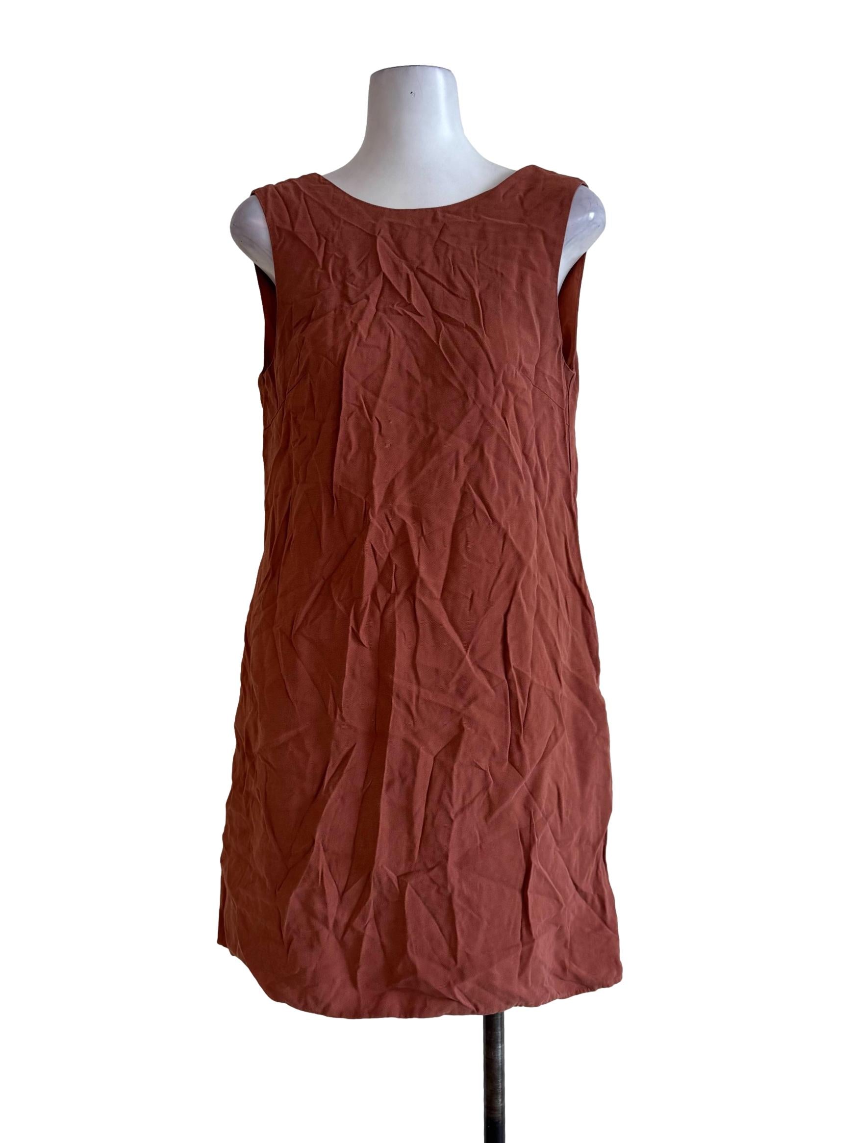 Pale Brick Orange Shift Dress
