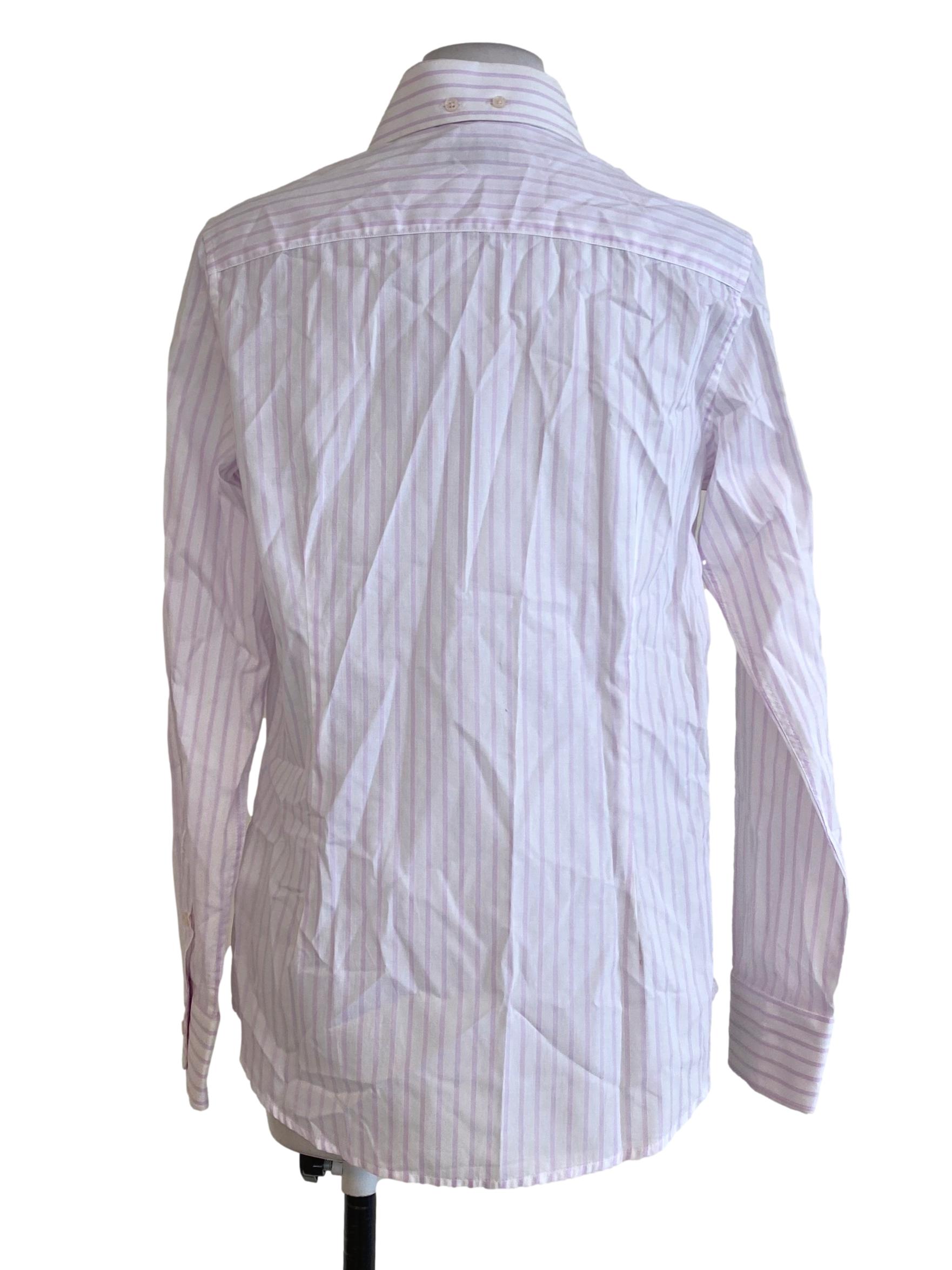 Sacoor Brothers Purple Striped Blouse | REFASH
