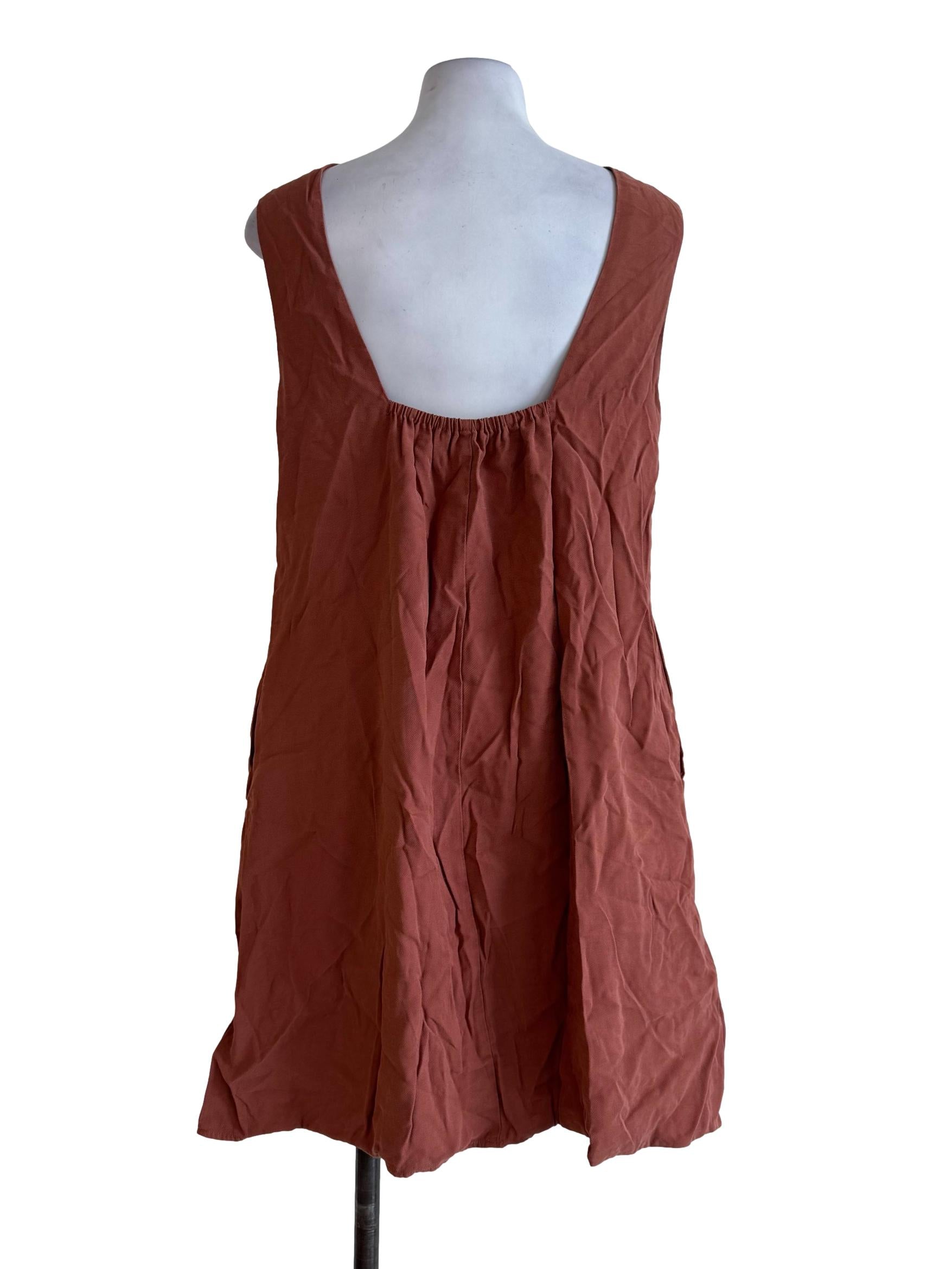 Pale Brick Orange Shift Dress