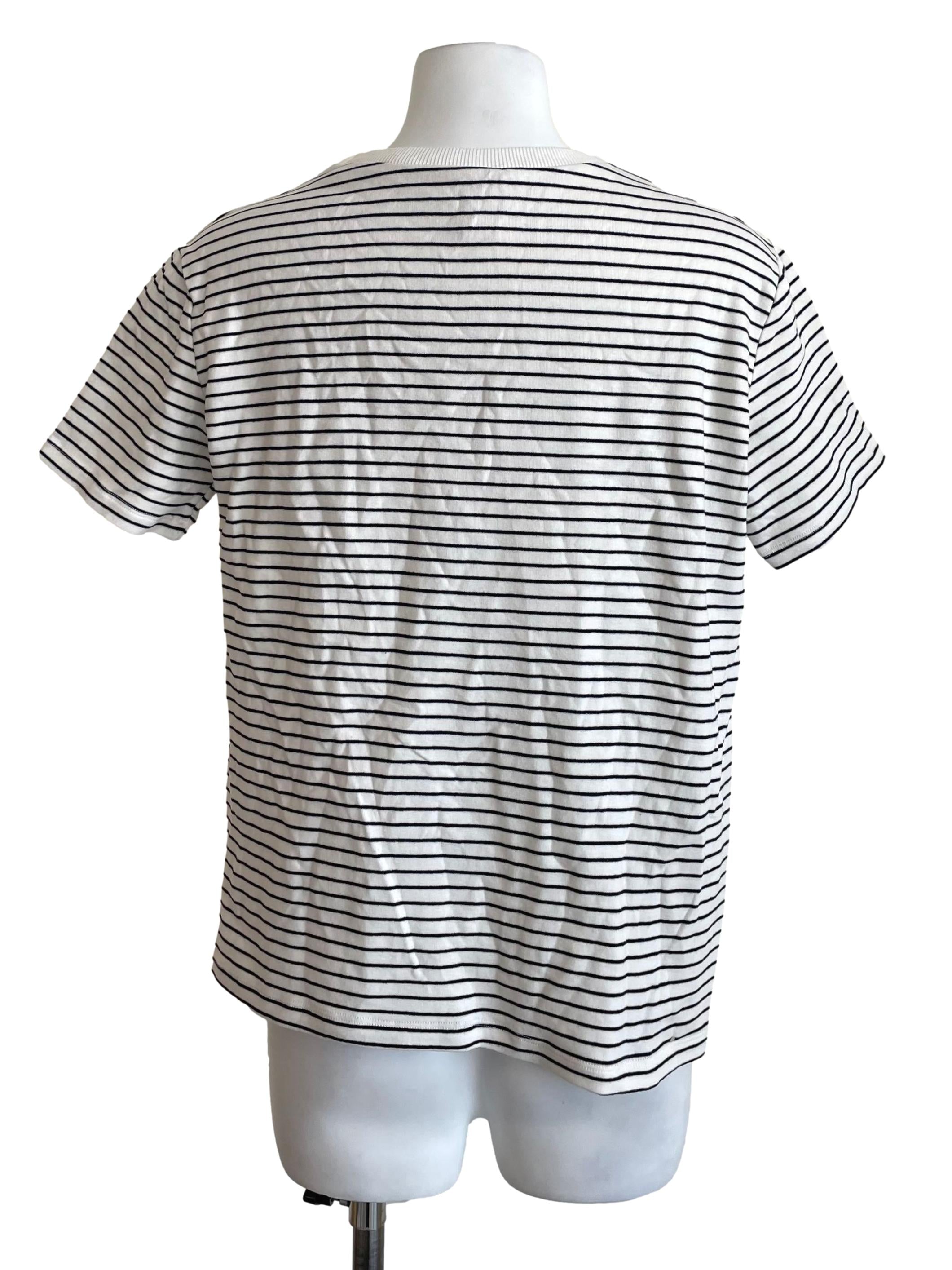 White & Black Stripe Tee