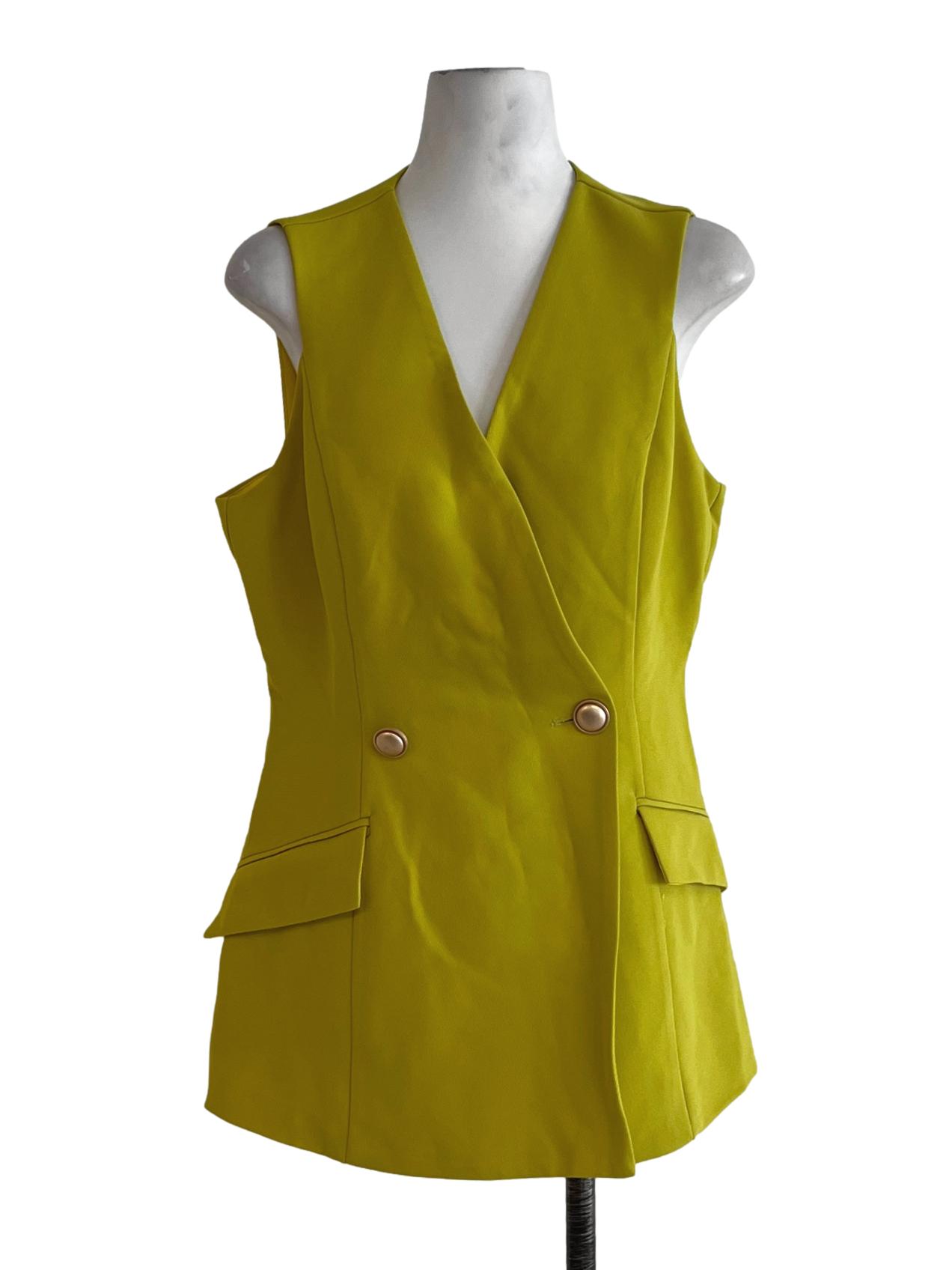 Corn Yellow V-Neckline Vest