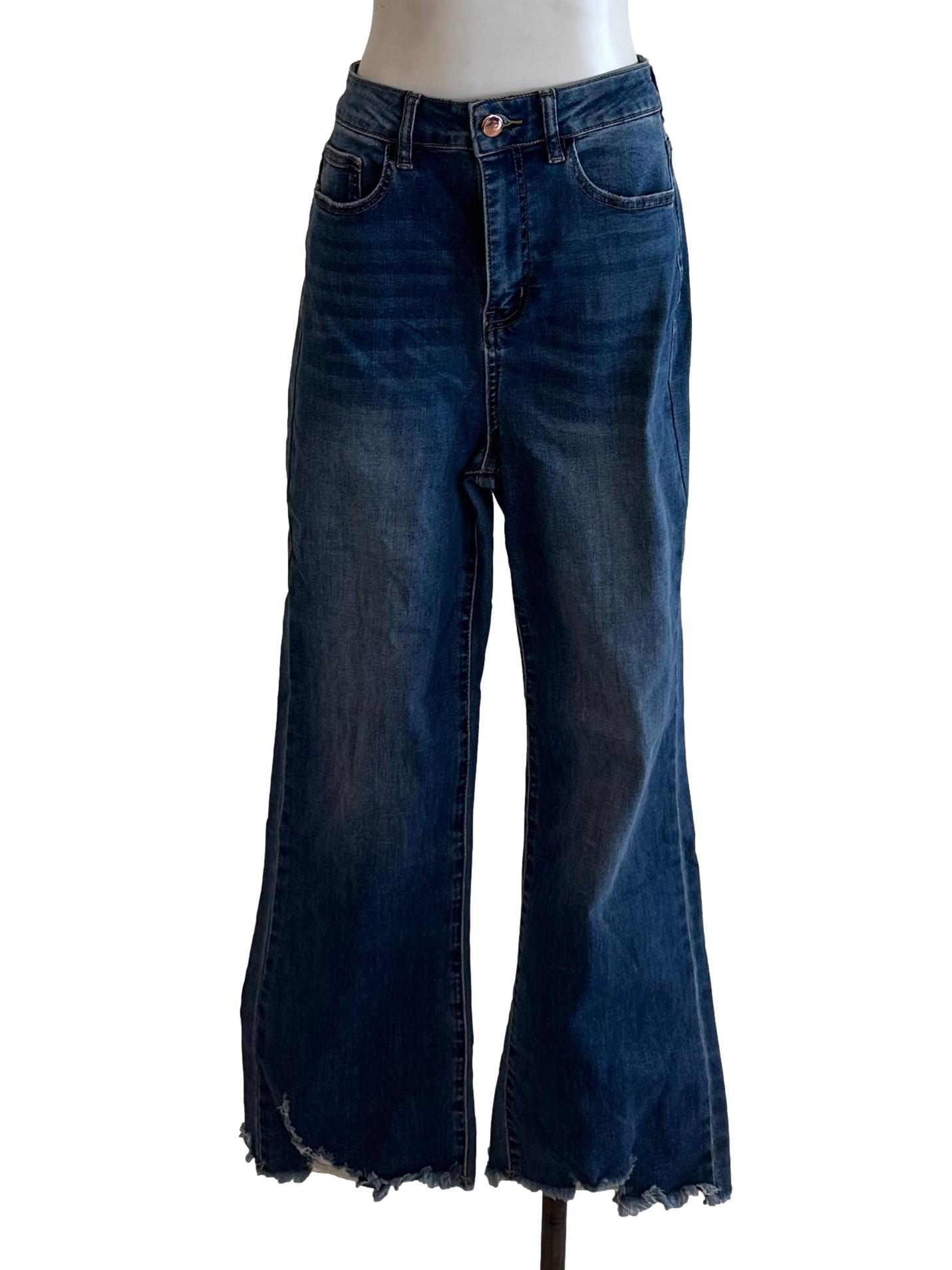 Indigo Blue Denim Ripped Jeans