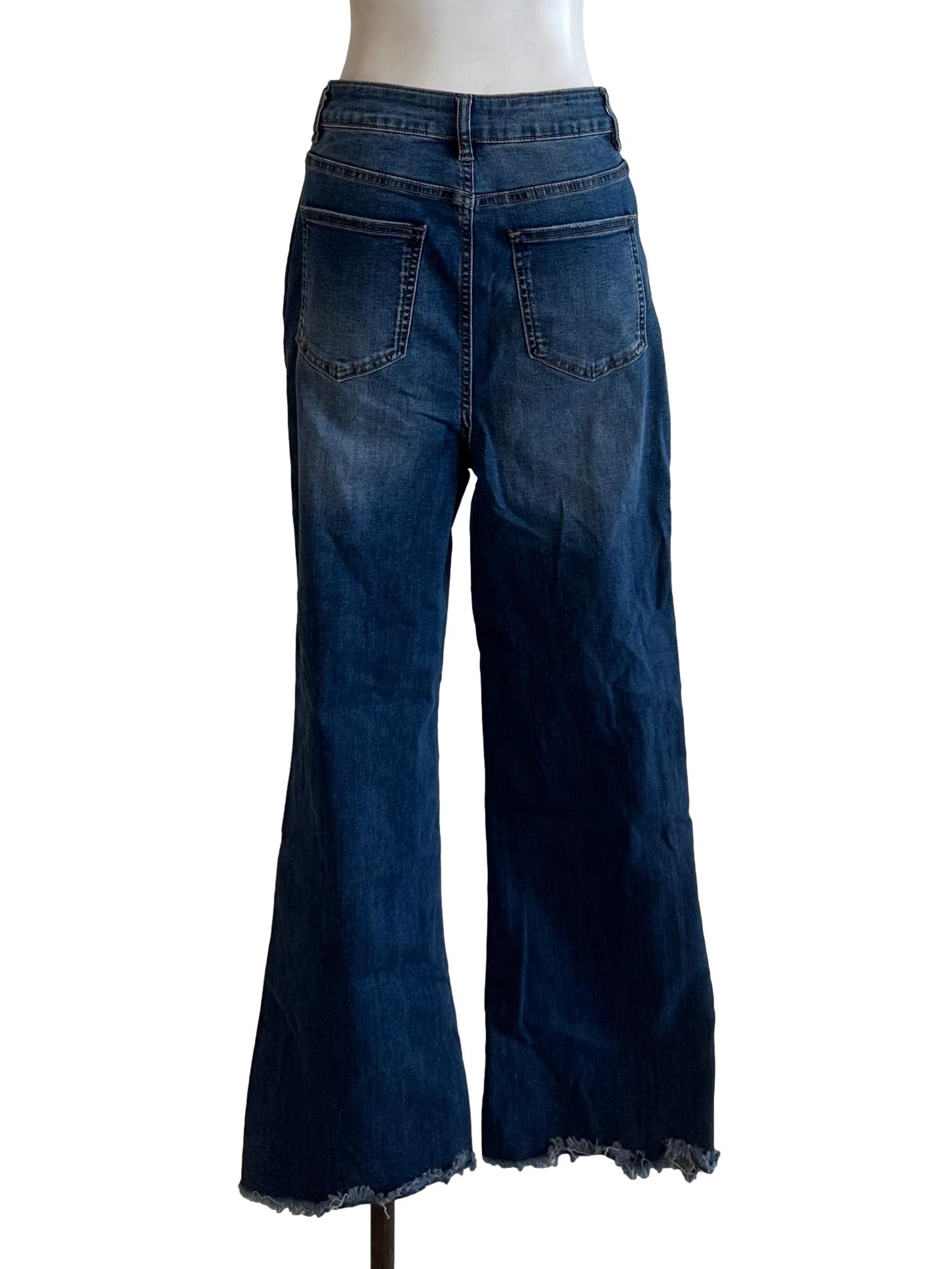Indigo Blue Denim Ripped Jeans