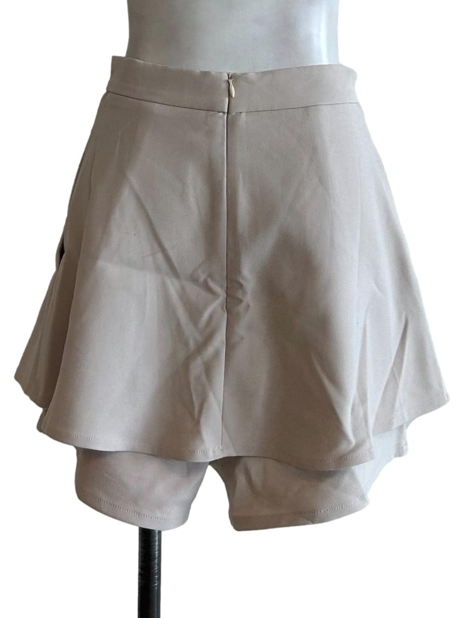 Beige A-Line Skort