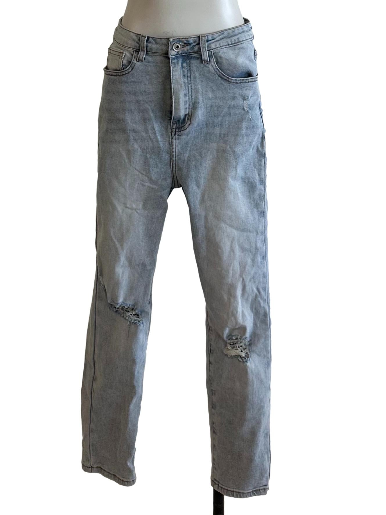 Light Blue Denim Ripped Skinny Jeans