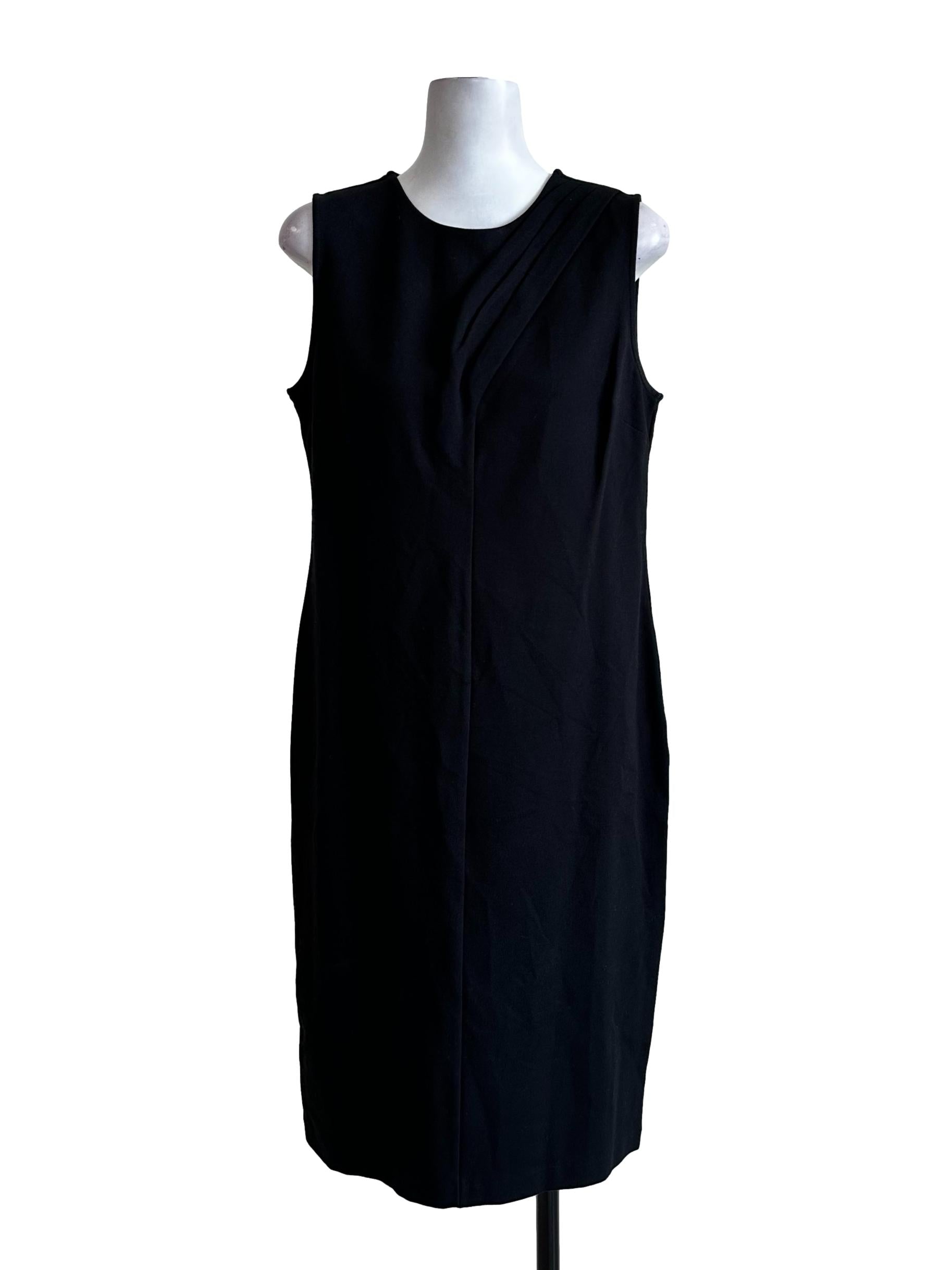 Black Cotton Midi Dress