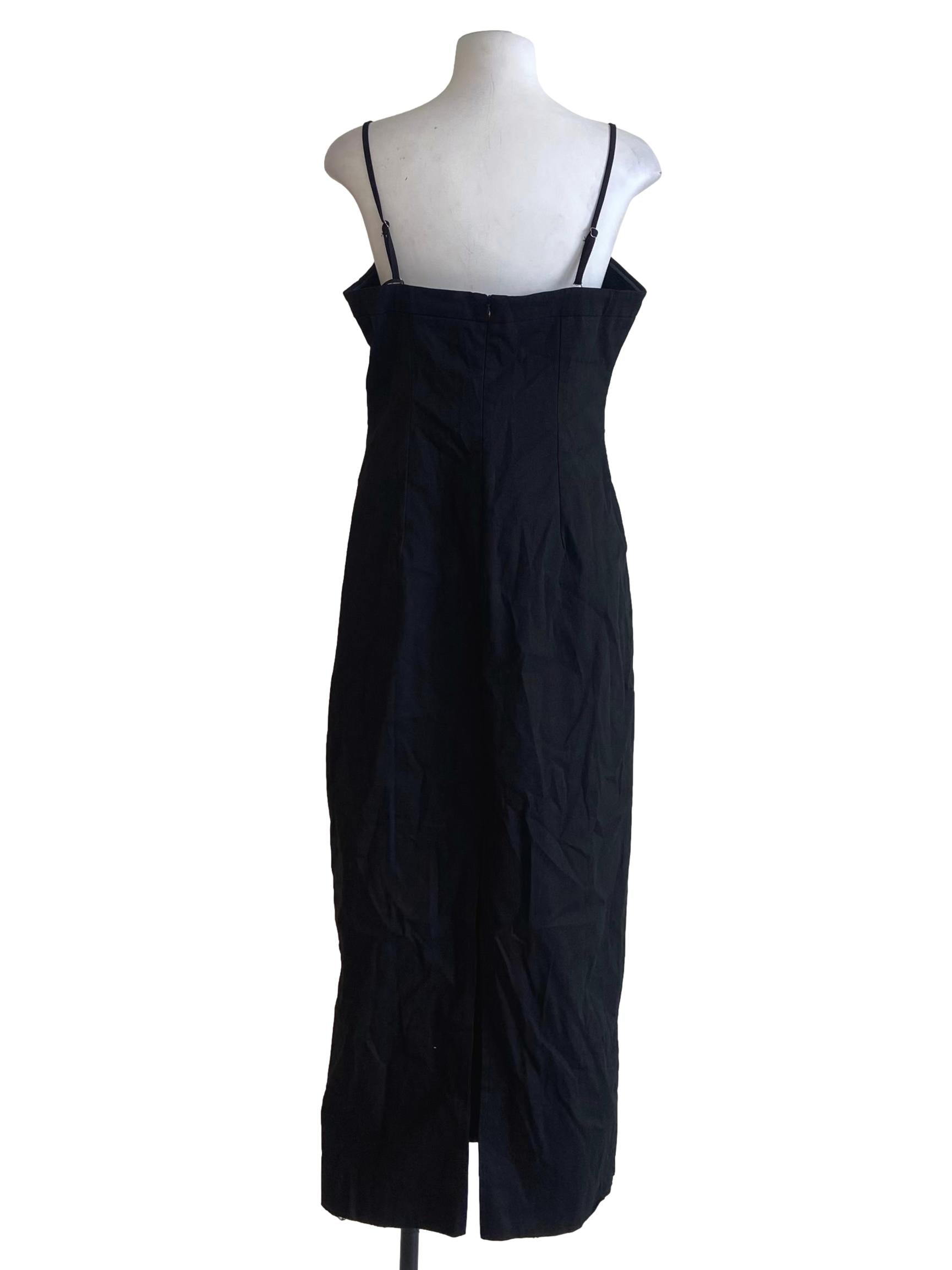 Black Sleeveless Slit Dress