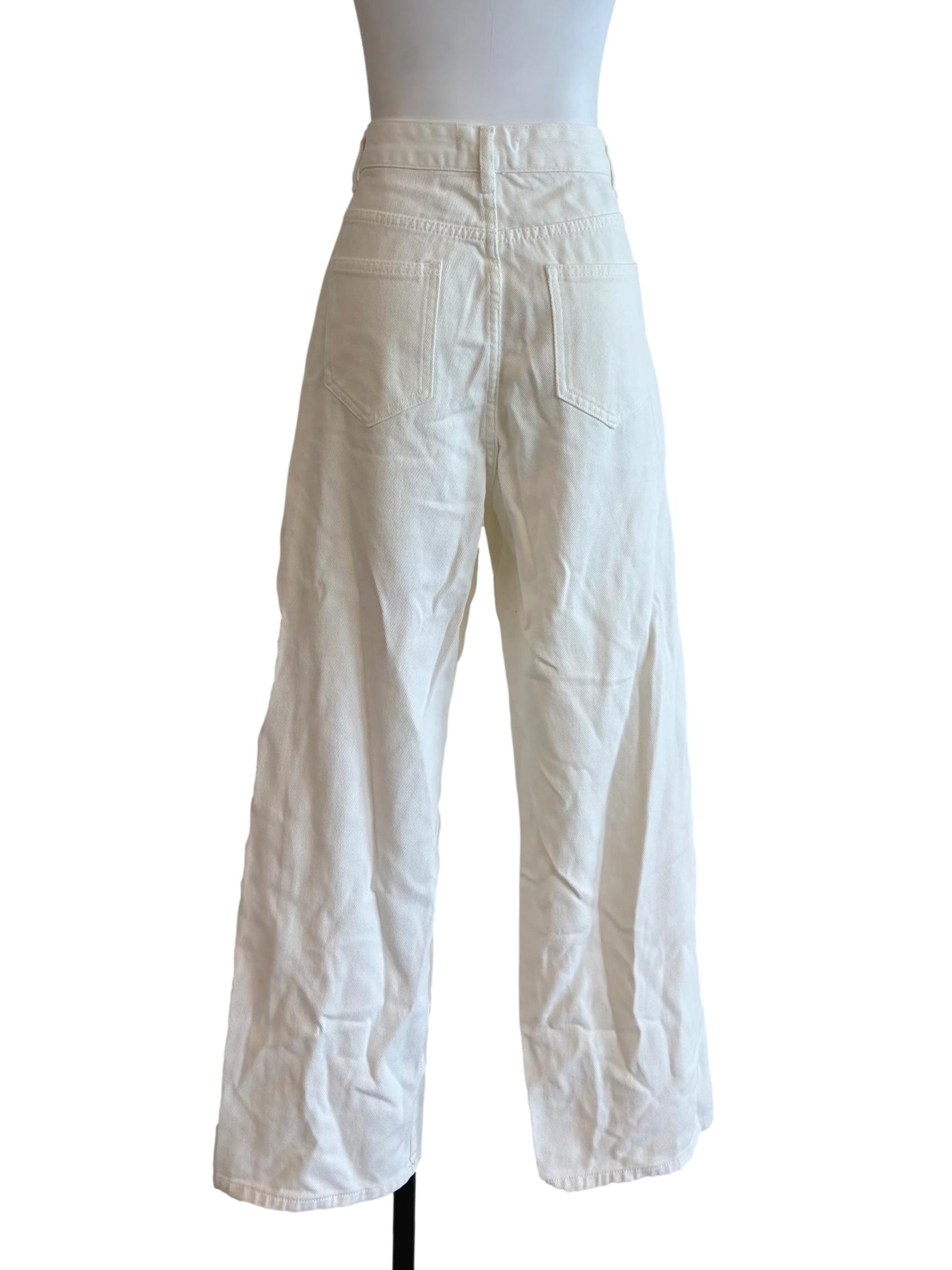 Powder White Straight Jeans