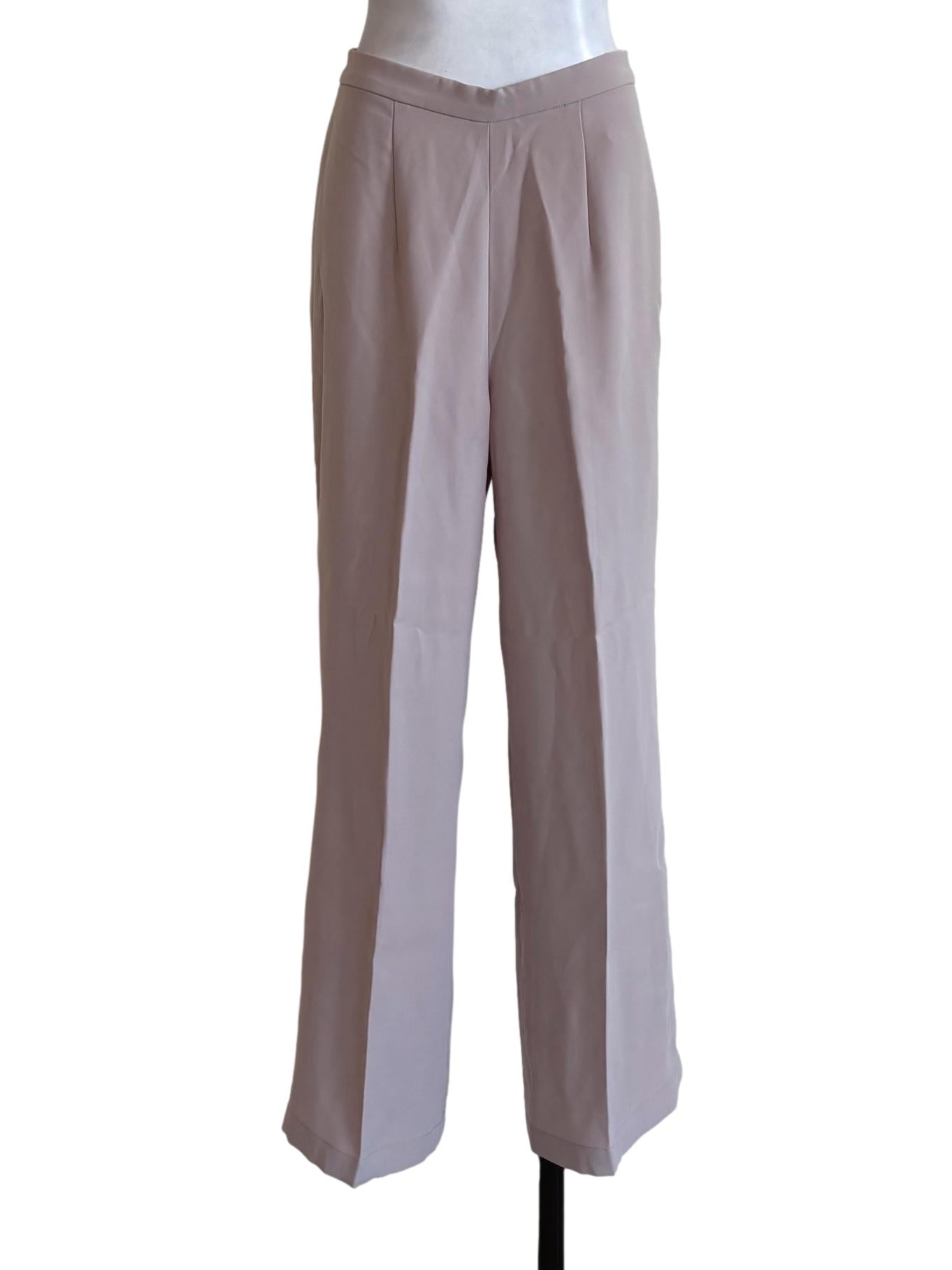 Beige Pleated Dress Pants