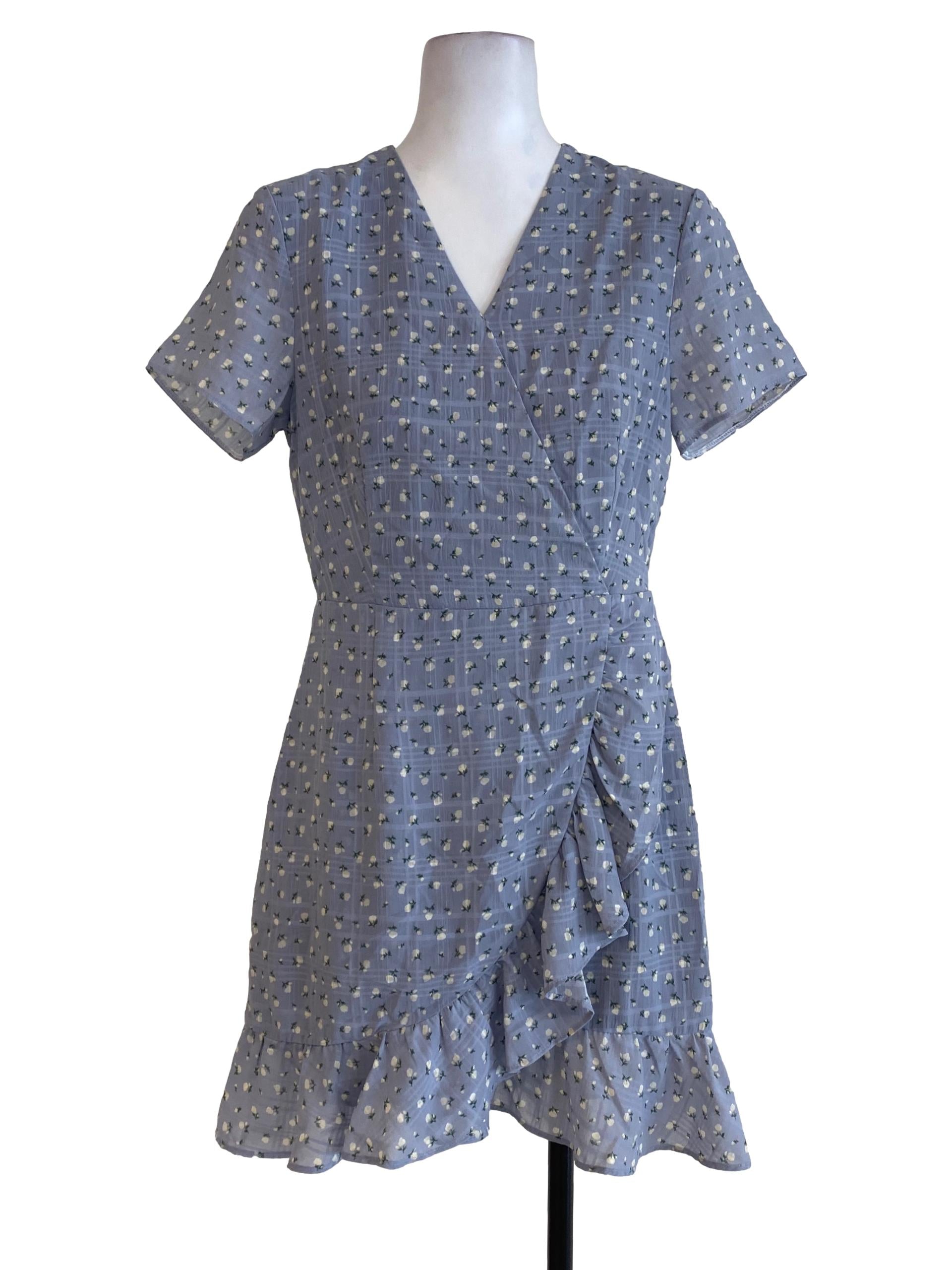Lilypirates Purple V Neck Floral Dress | REFASH