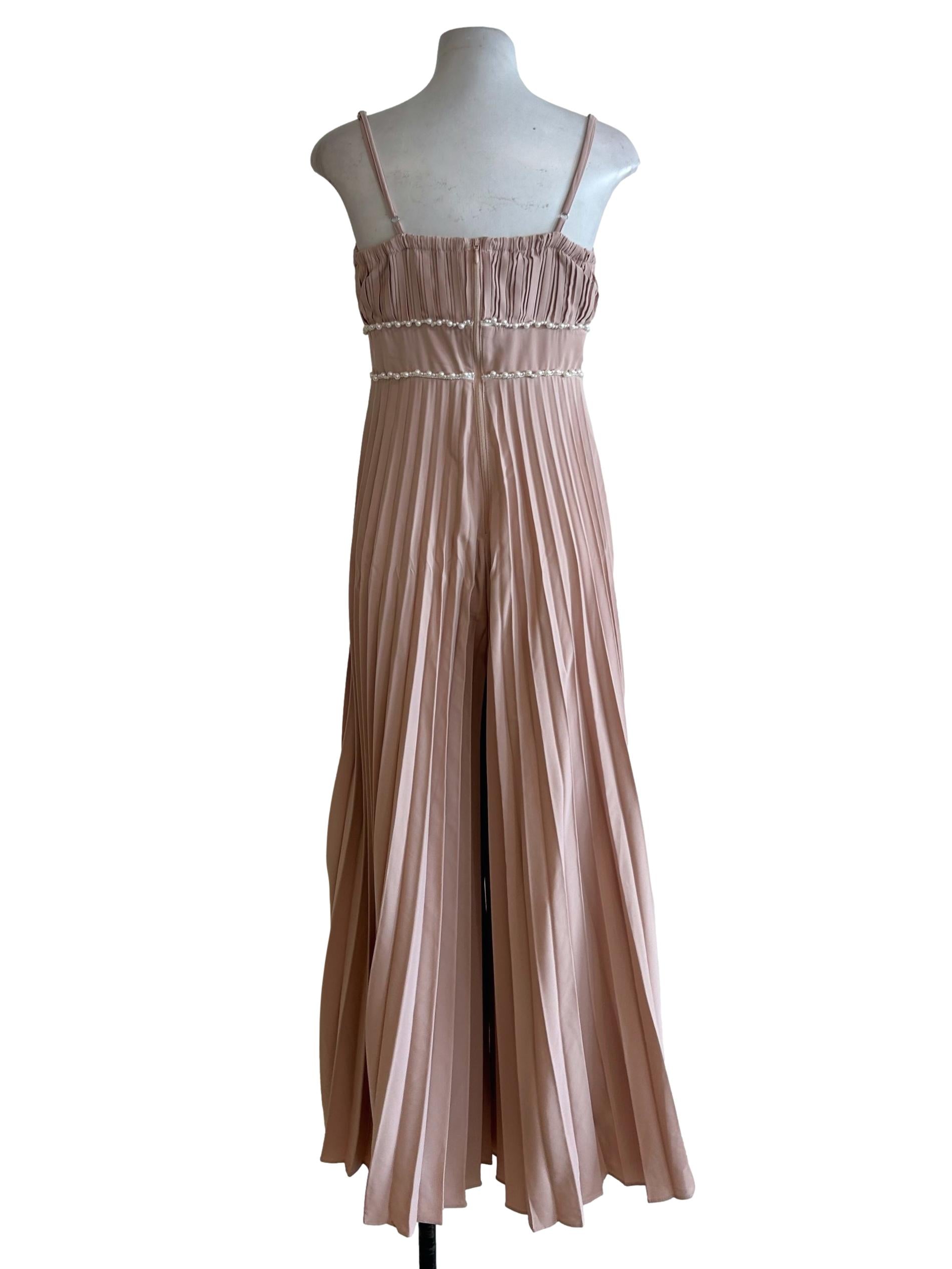 Dusty Pink Pleated Jumpsuit
