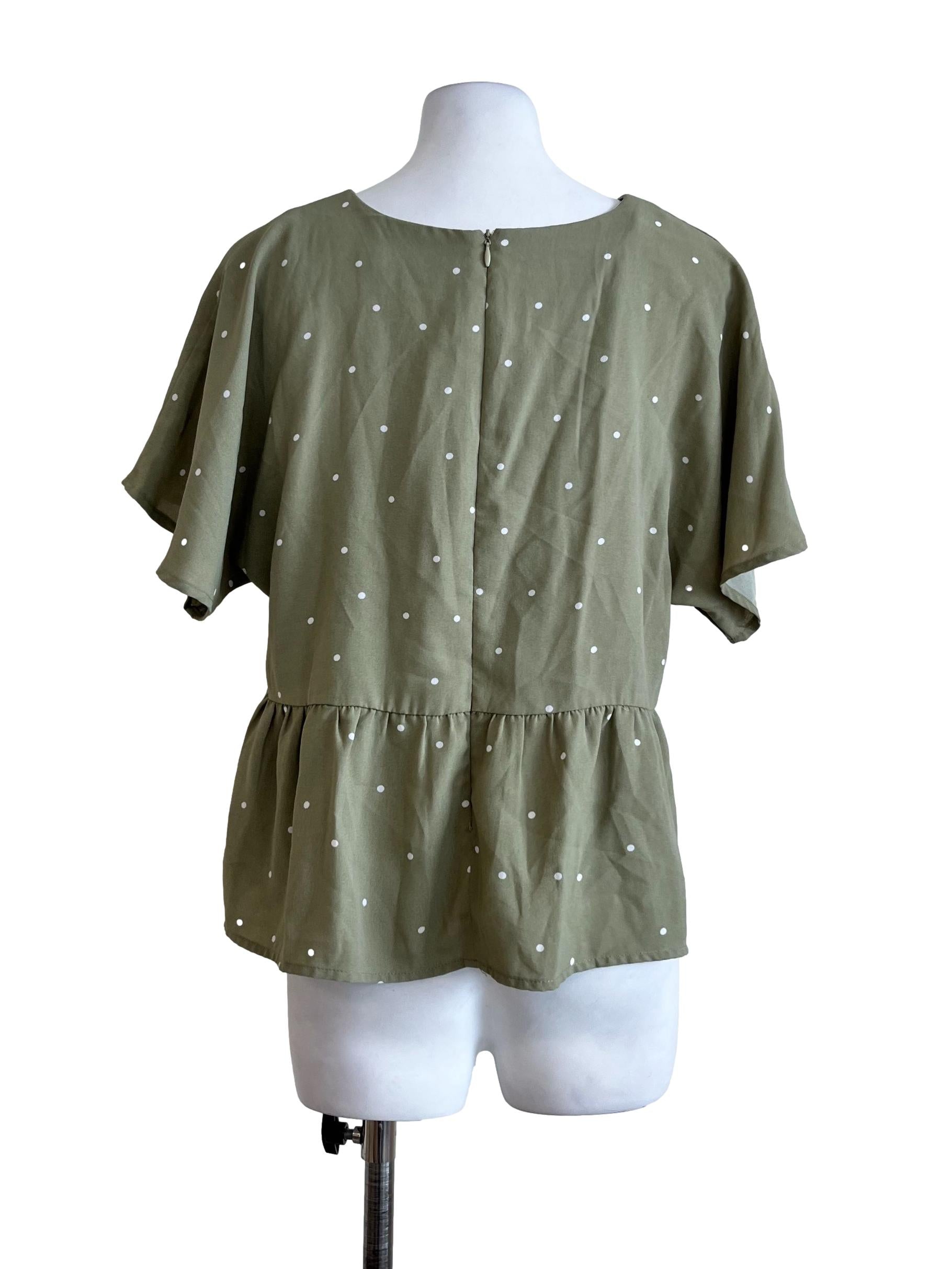 Green Dot Pattern Dress