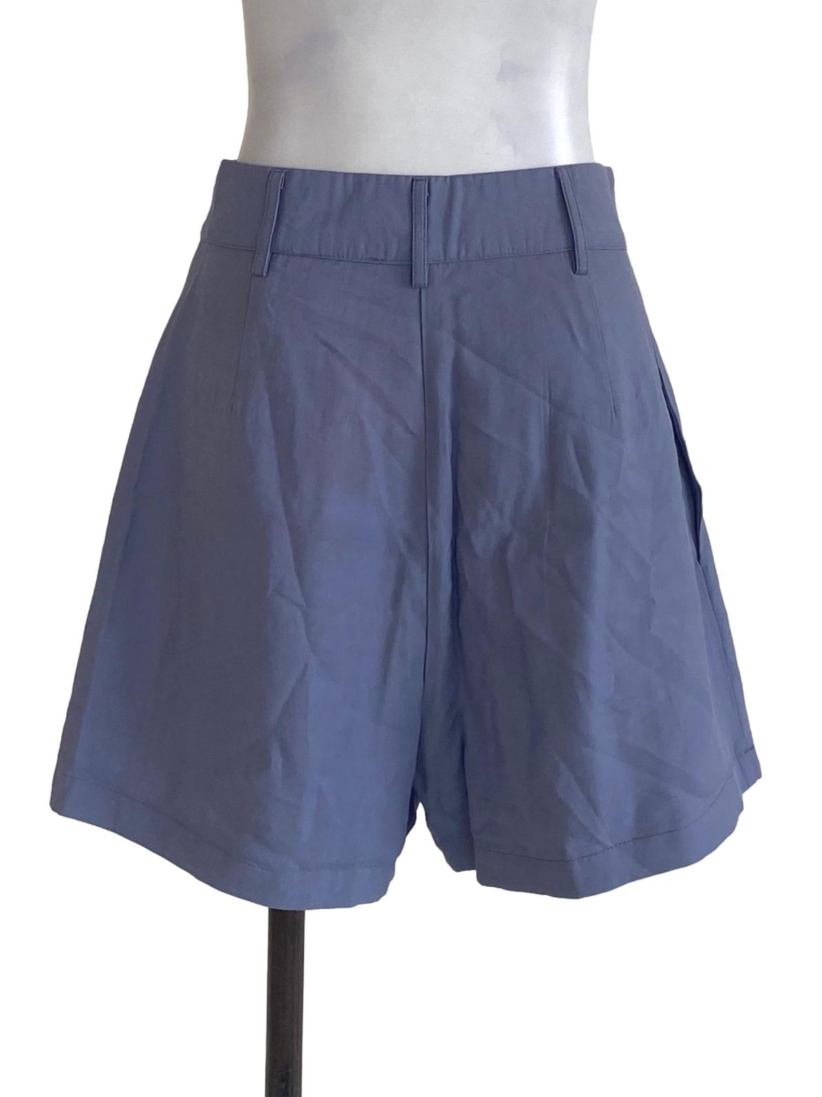 Young Hungry Free Dusty Blue Plain Shorts  | REFASH