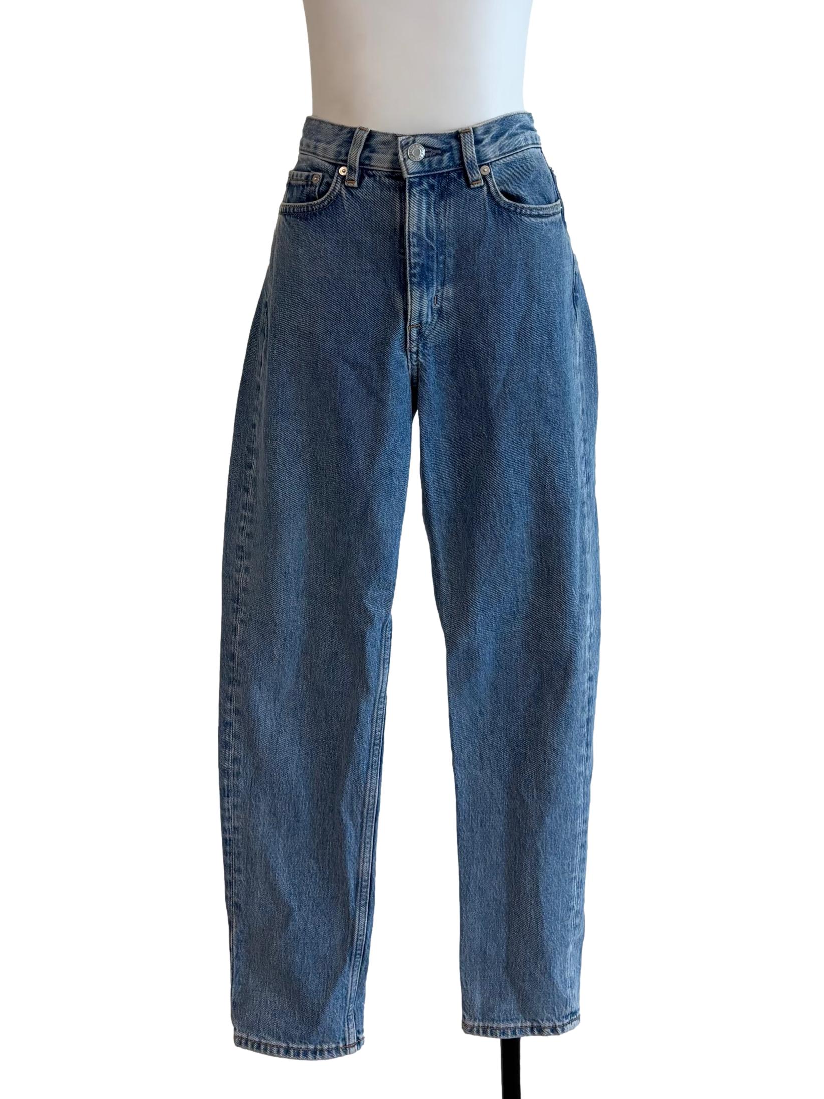 Blue Denim Barrel Jeans