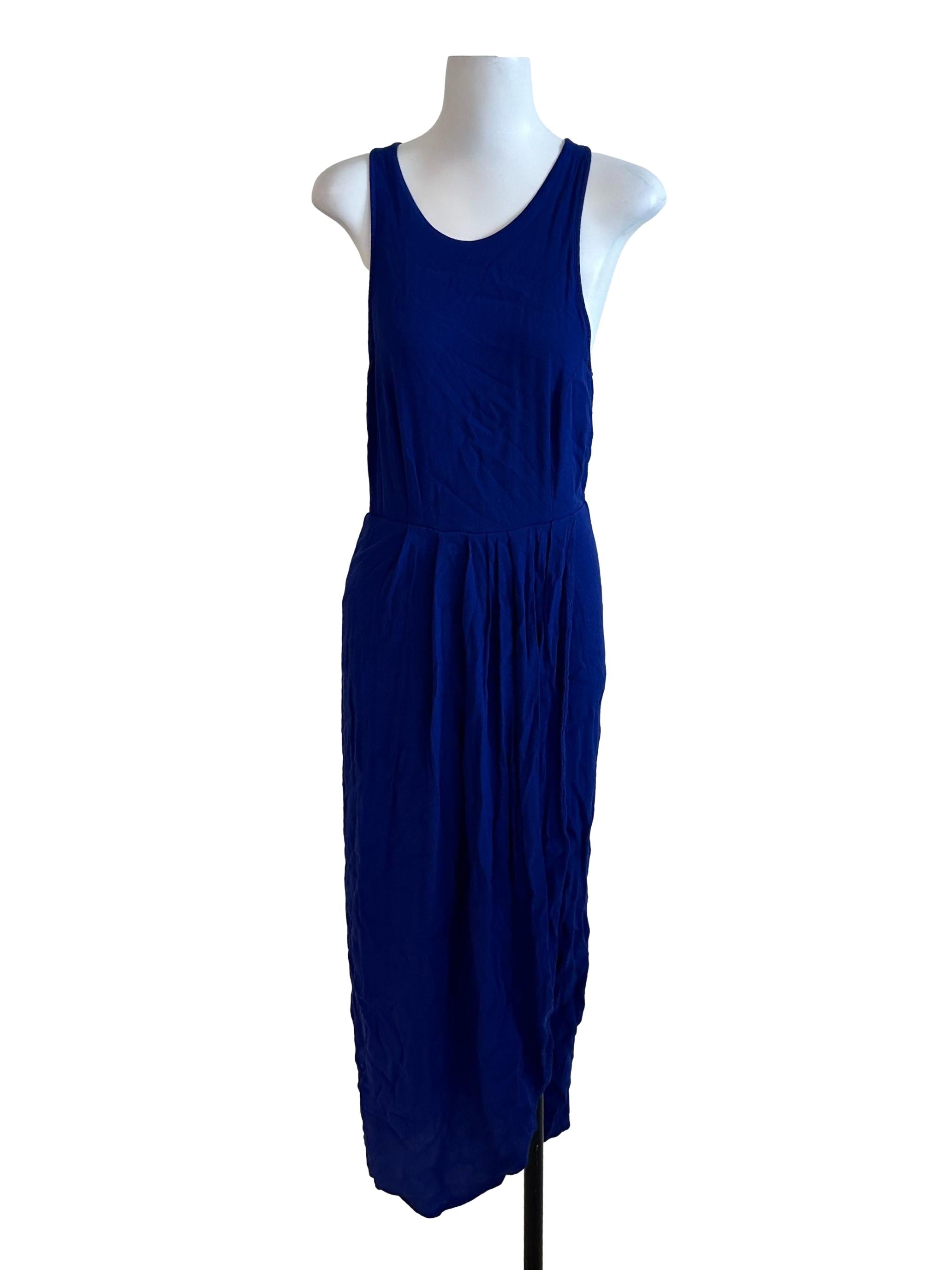 Berry Blue Scoop Neck Sheath Dress