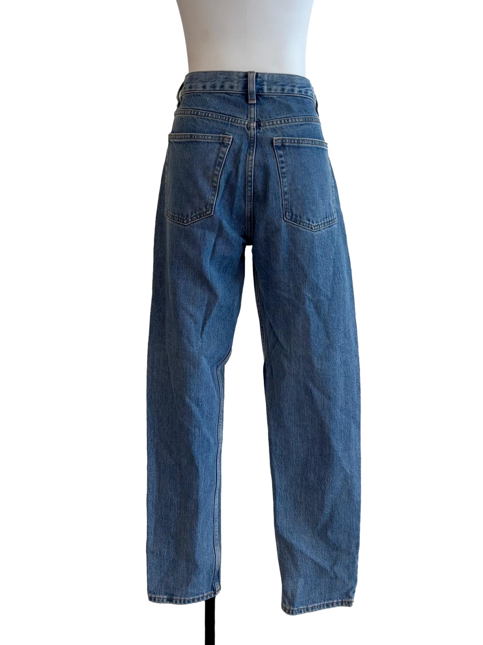 Blue Denim Barrel Jeans
