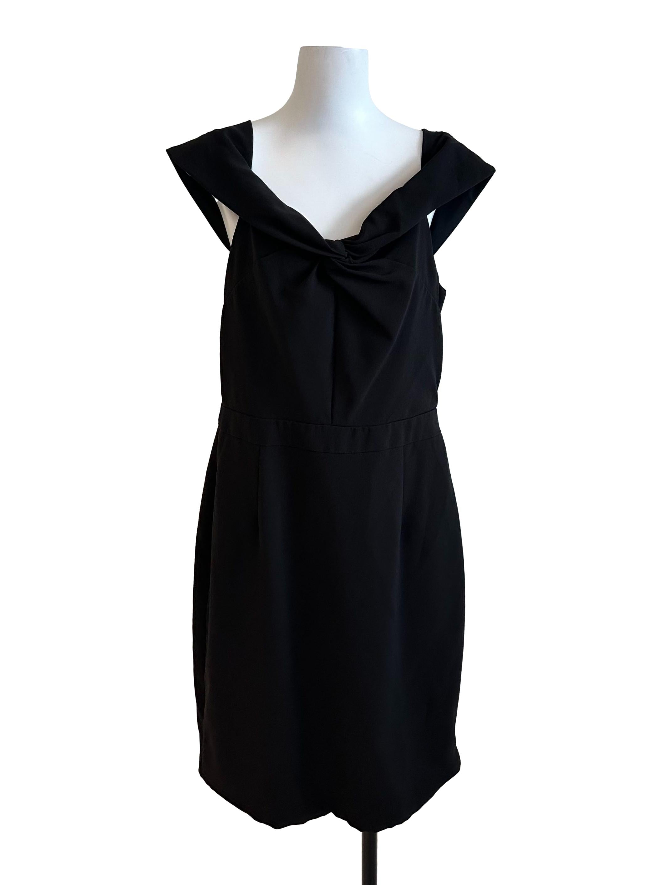 Onyx Black Knot A Line Dress