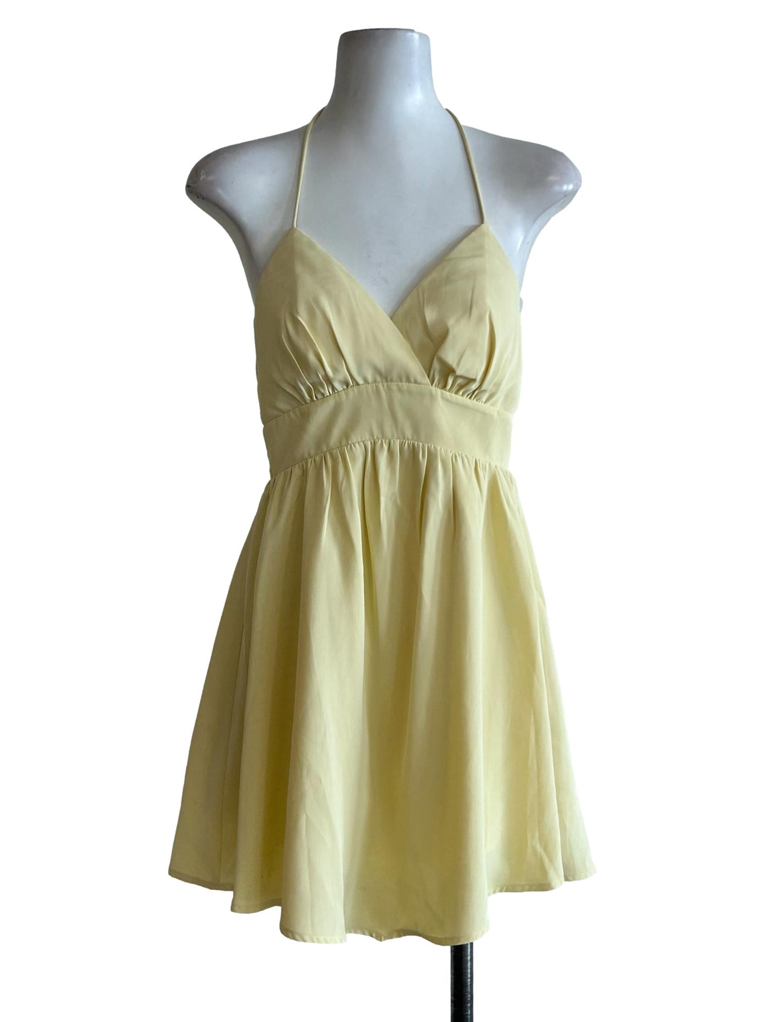 Light Yellow Mini Dress