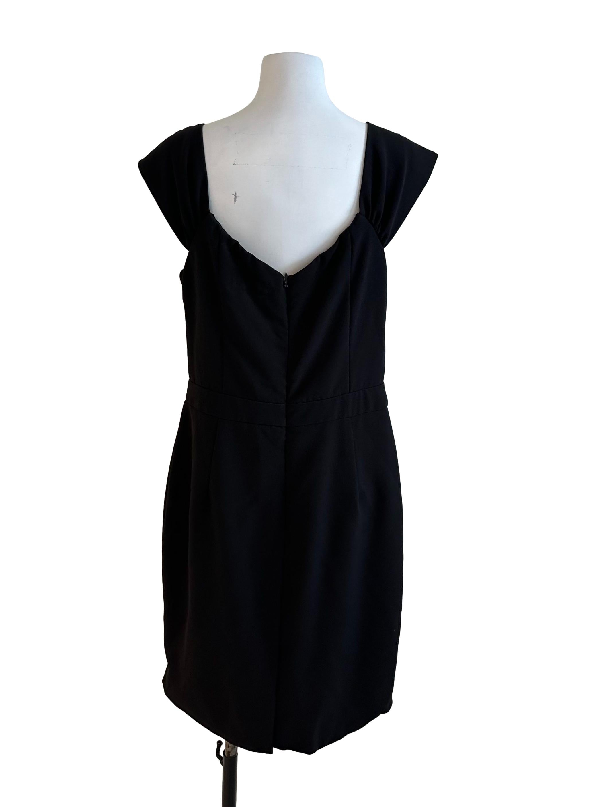 Onyx Black Knot A Line Dress