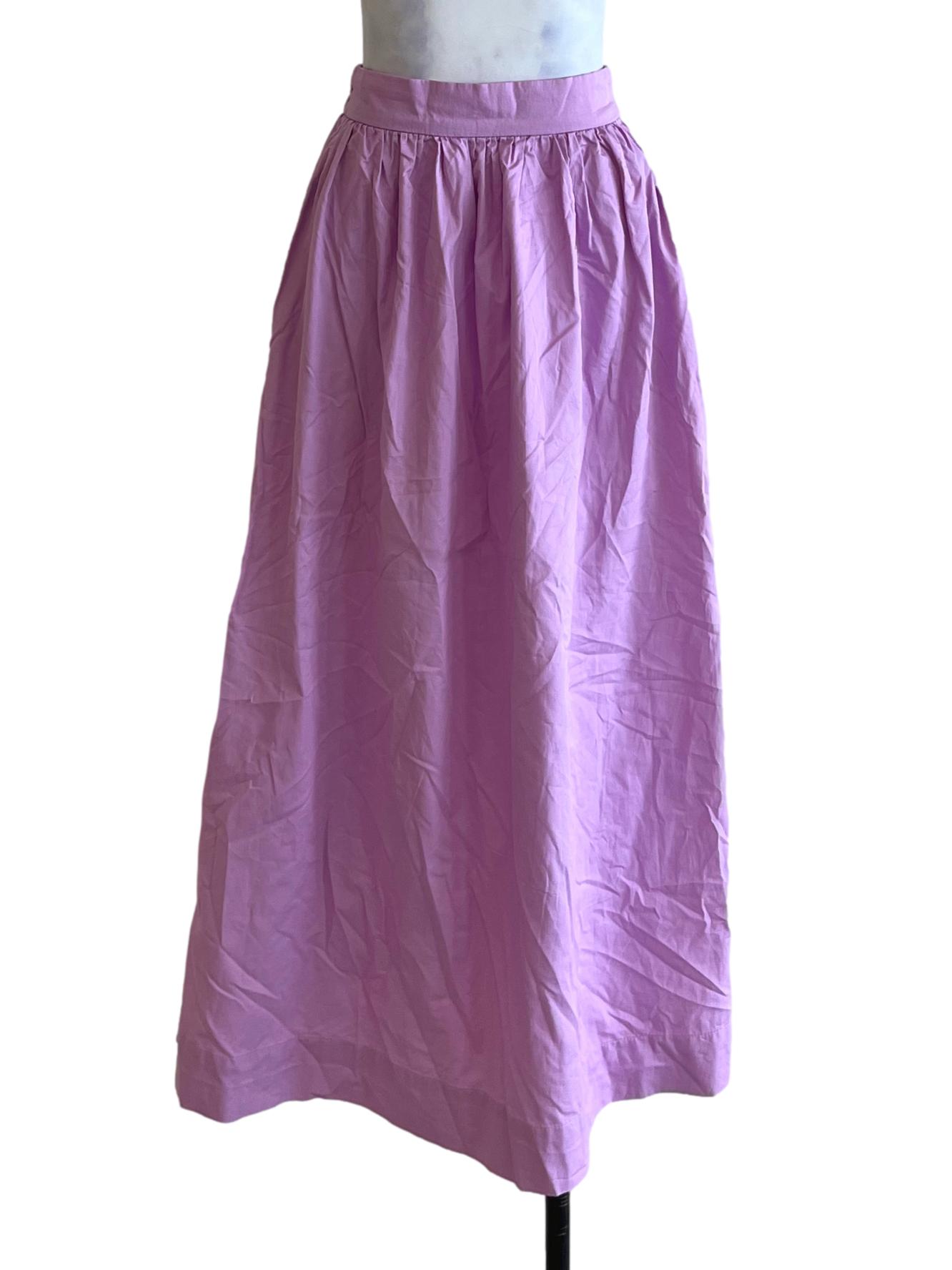 Lavender Purple High-Waisted A-Line Skirt LB