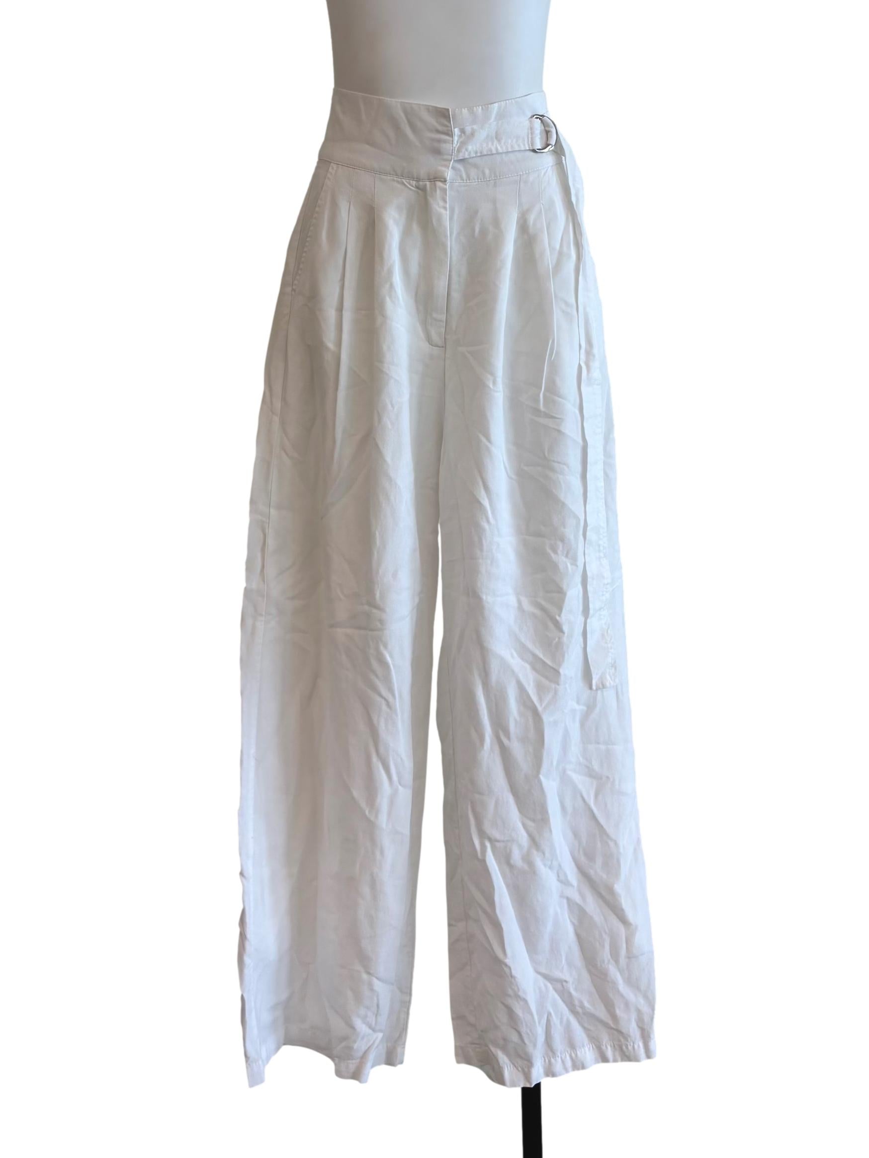Powder White Relaxed Pants