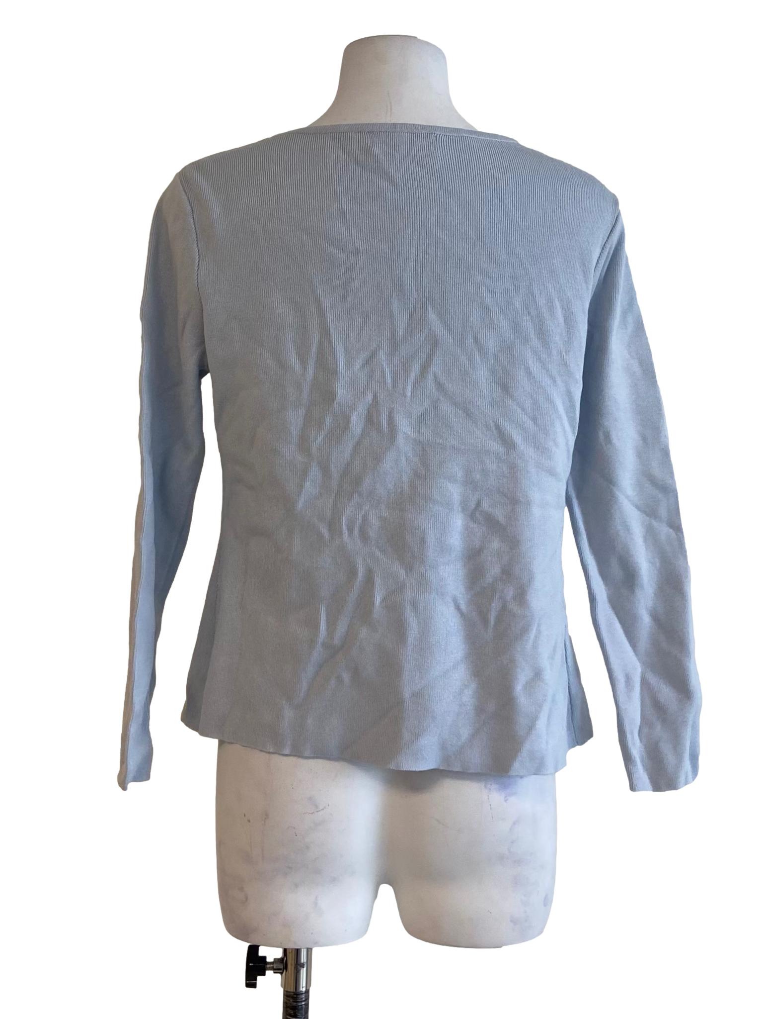 Frost Blue Button Down Cardigan
