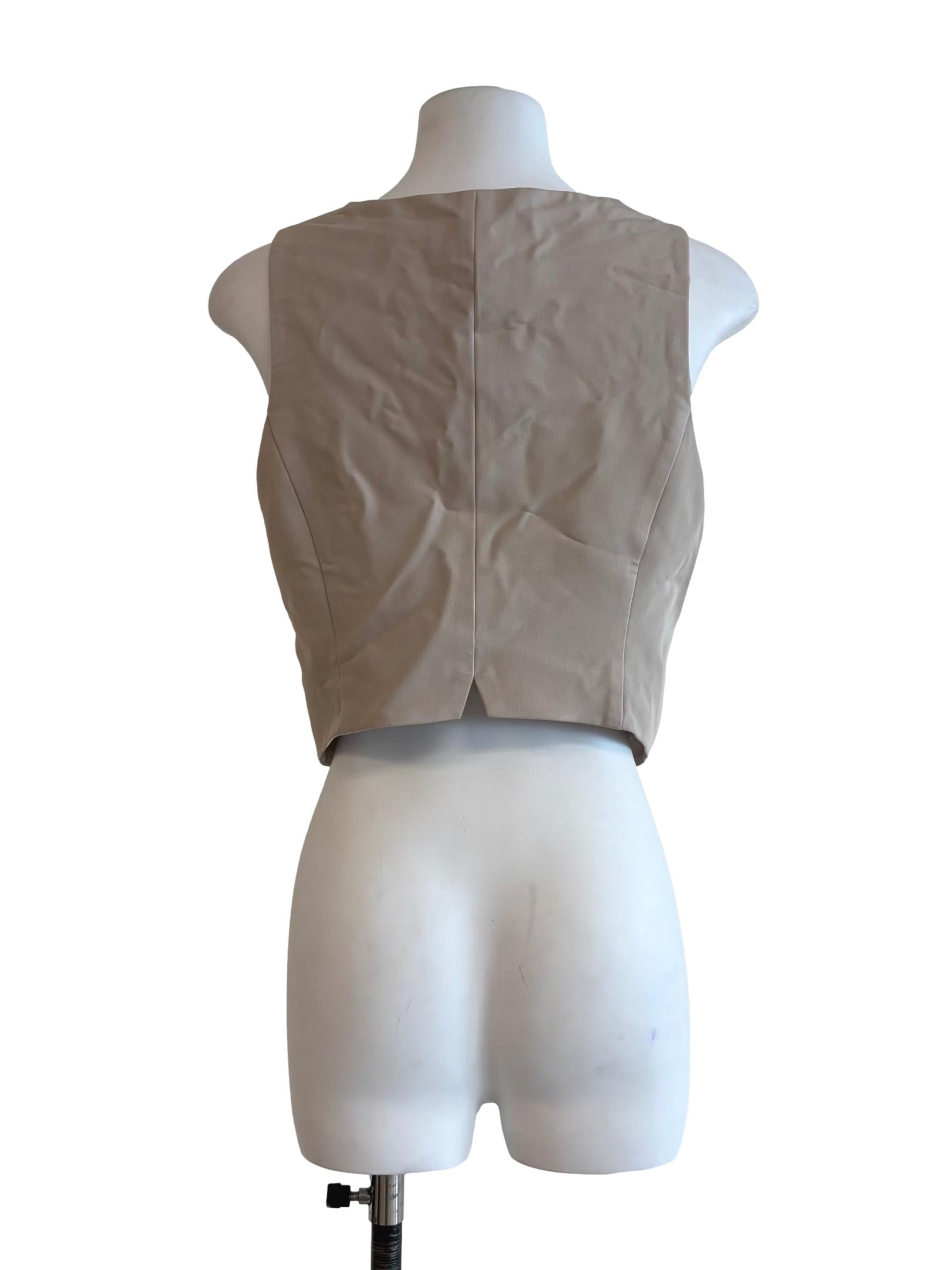 Khaki Buttoned Vest