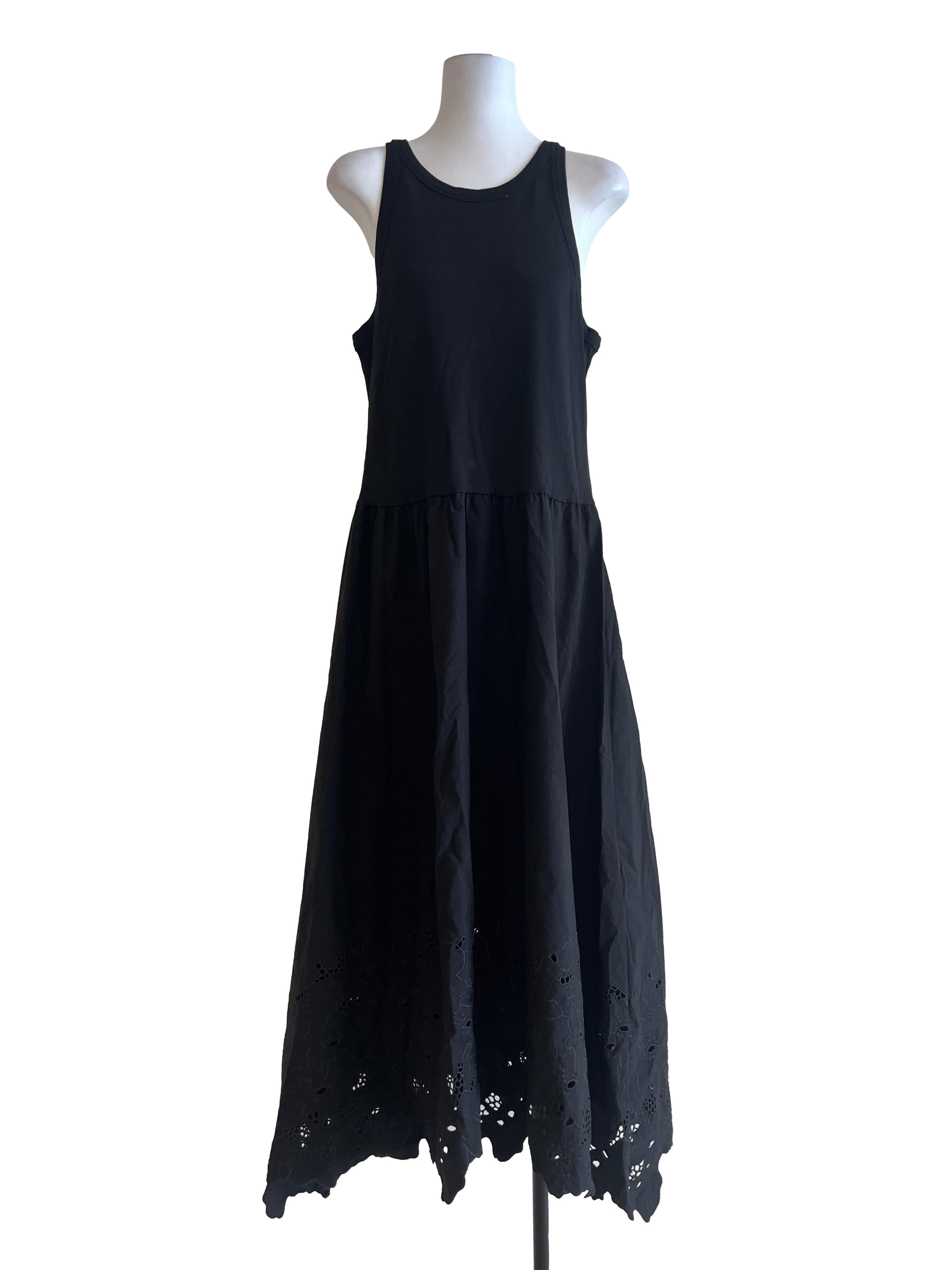 Jet Black Scoop Neck Sleeveless Dress
