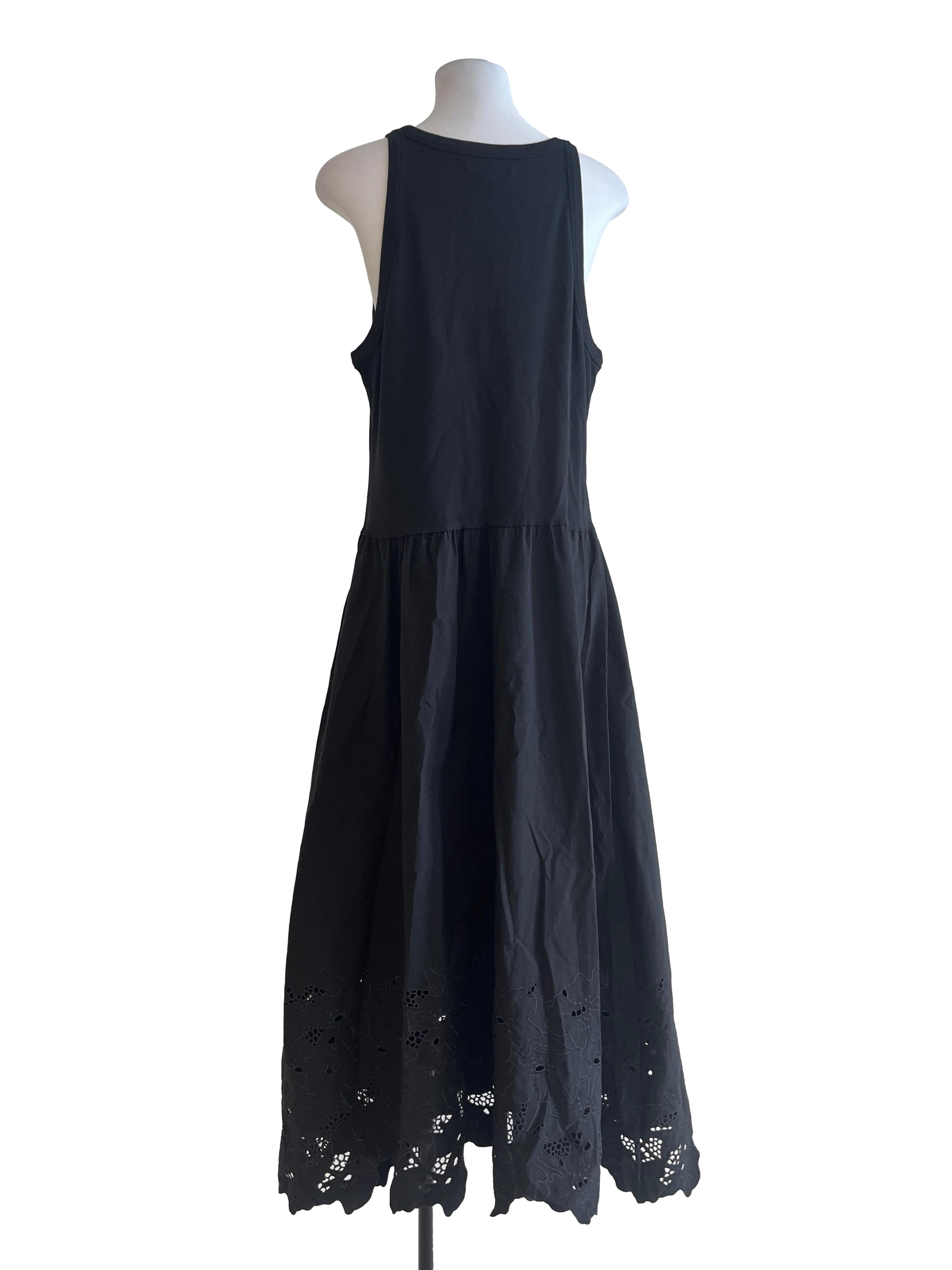 Jet Black Scoop Neck Sleeveless Dress
