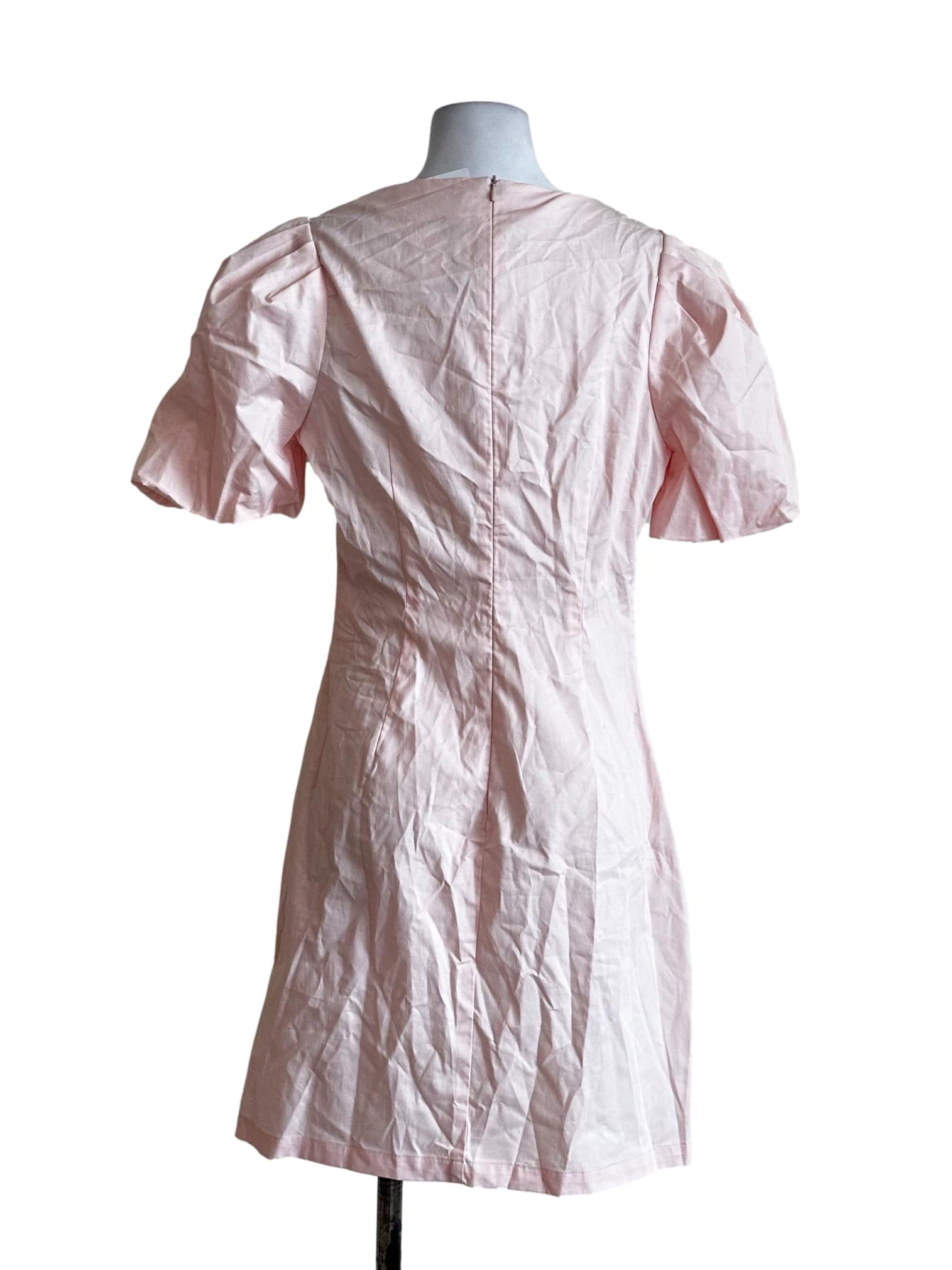 Lemonade Pink Plain Mini Dress