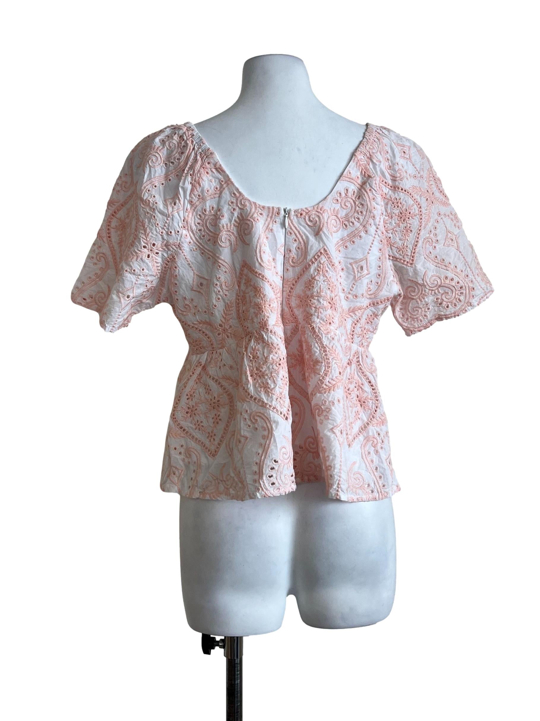 White V Neck Lace Blouse