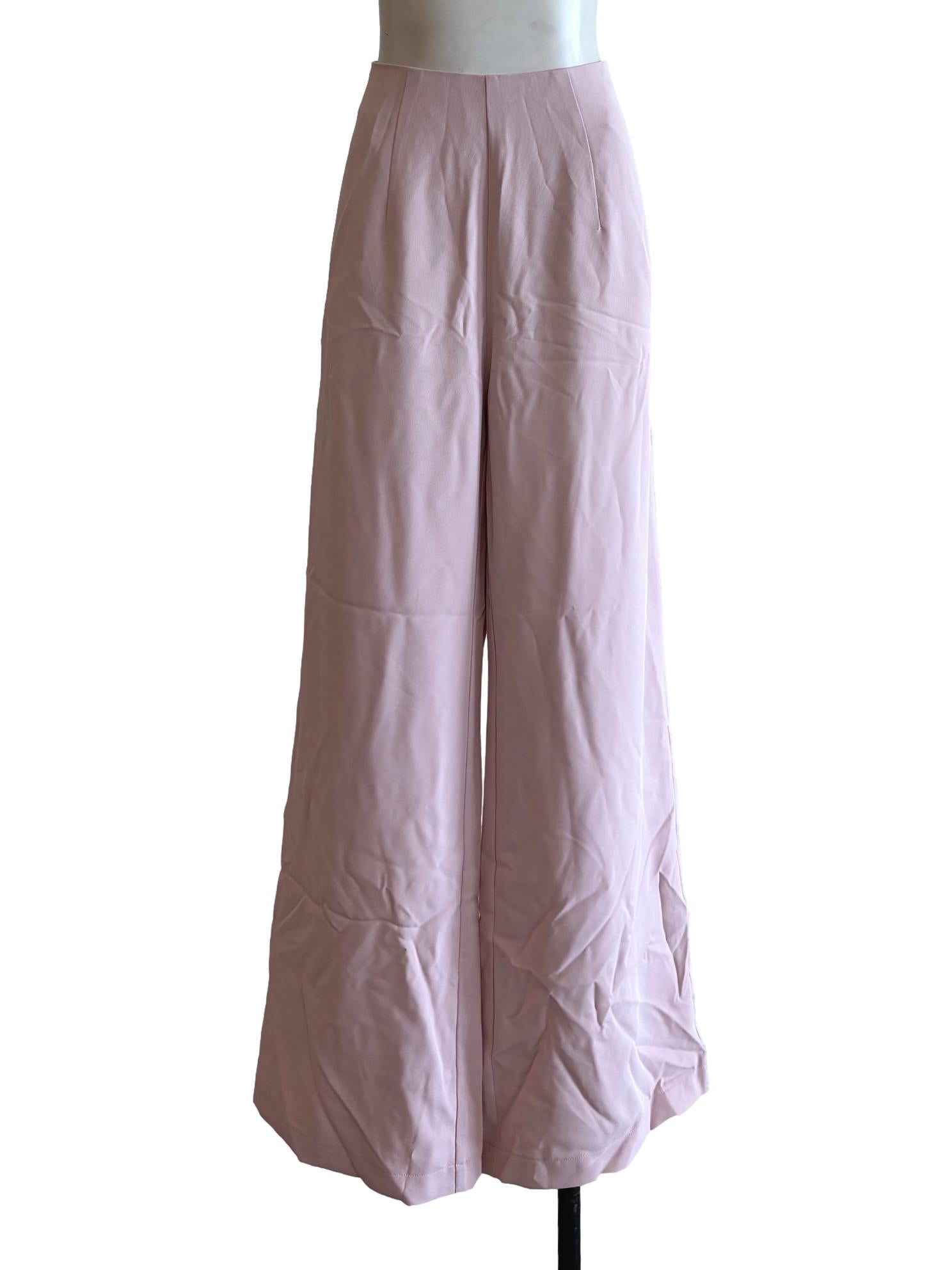 Baby Pink Wide Leg Relaxed Pants