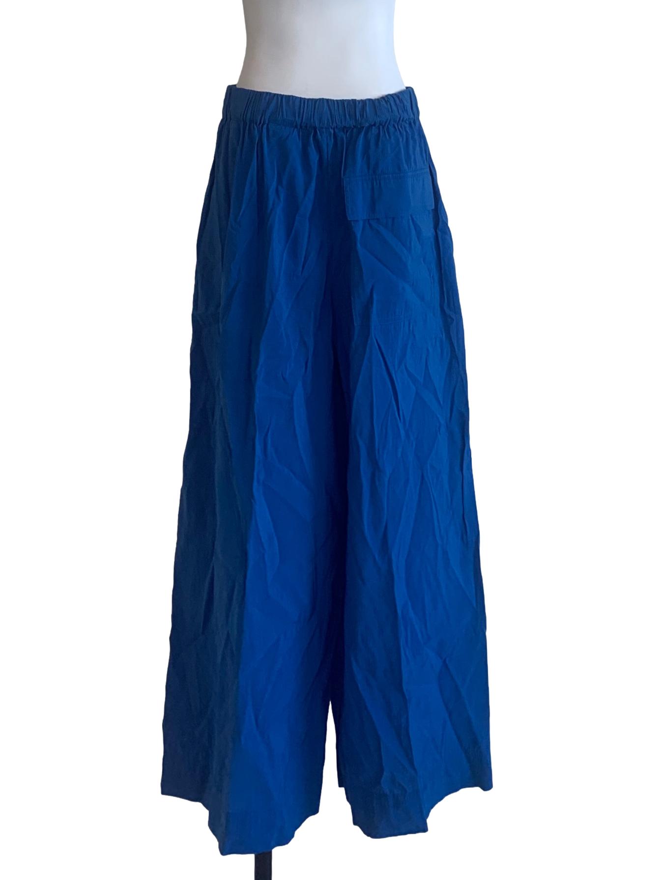 Azure Blue Wide Leg Pants